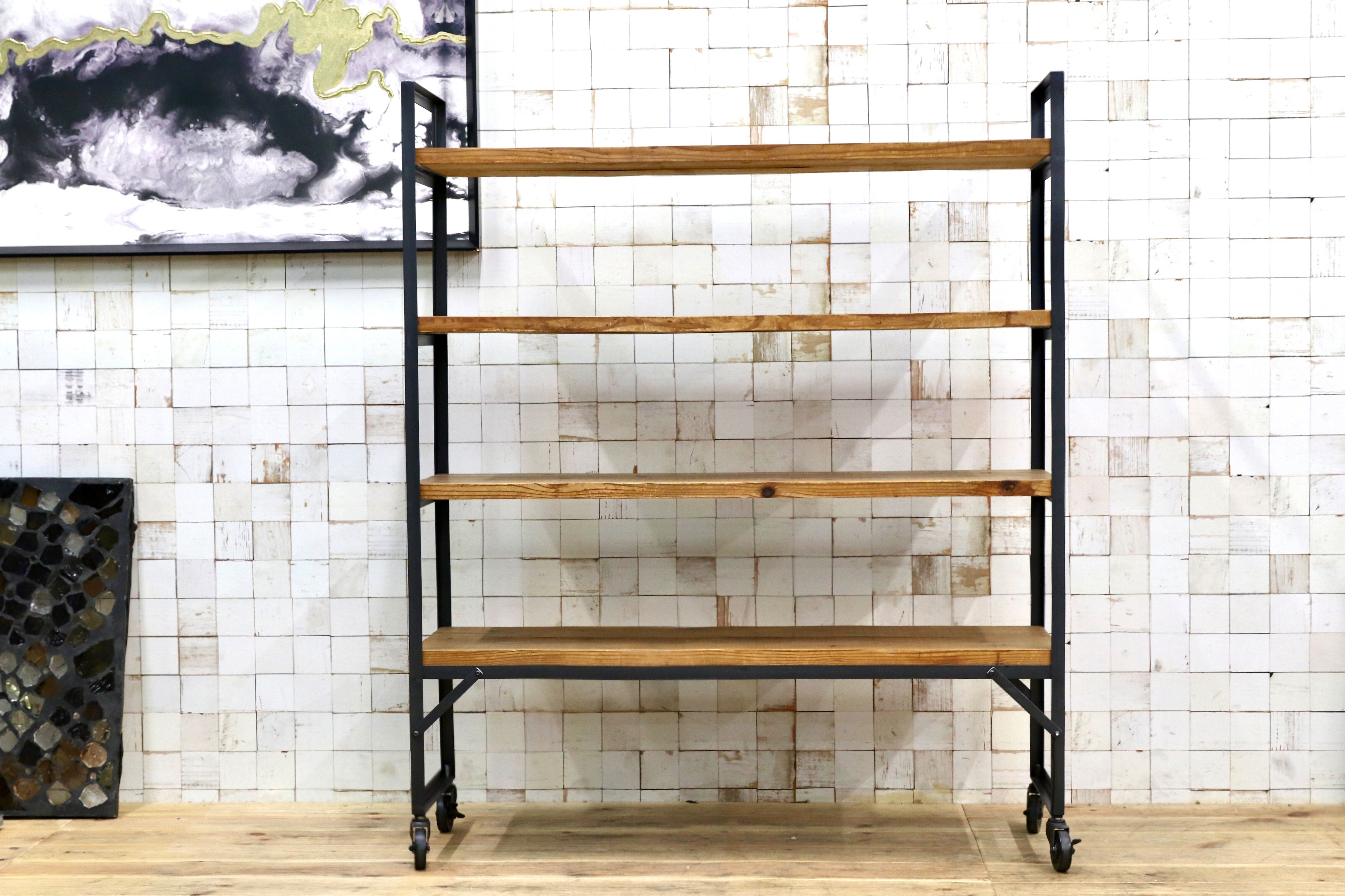 GMIK792○アイアンシェルフ ラック 棚 インダストリアル ビンテージ 店舗什器 飾り棚 ブックシェルフ