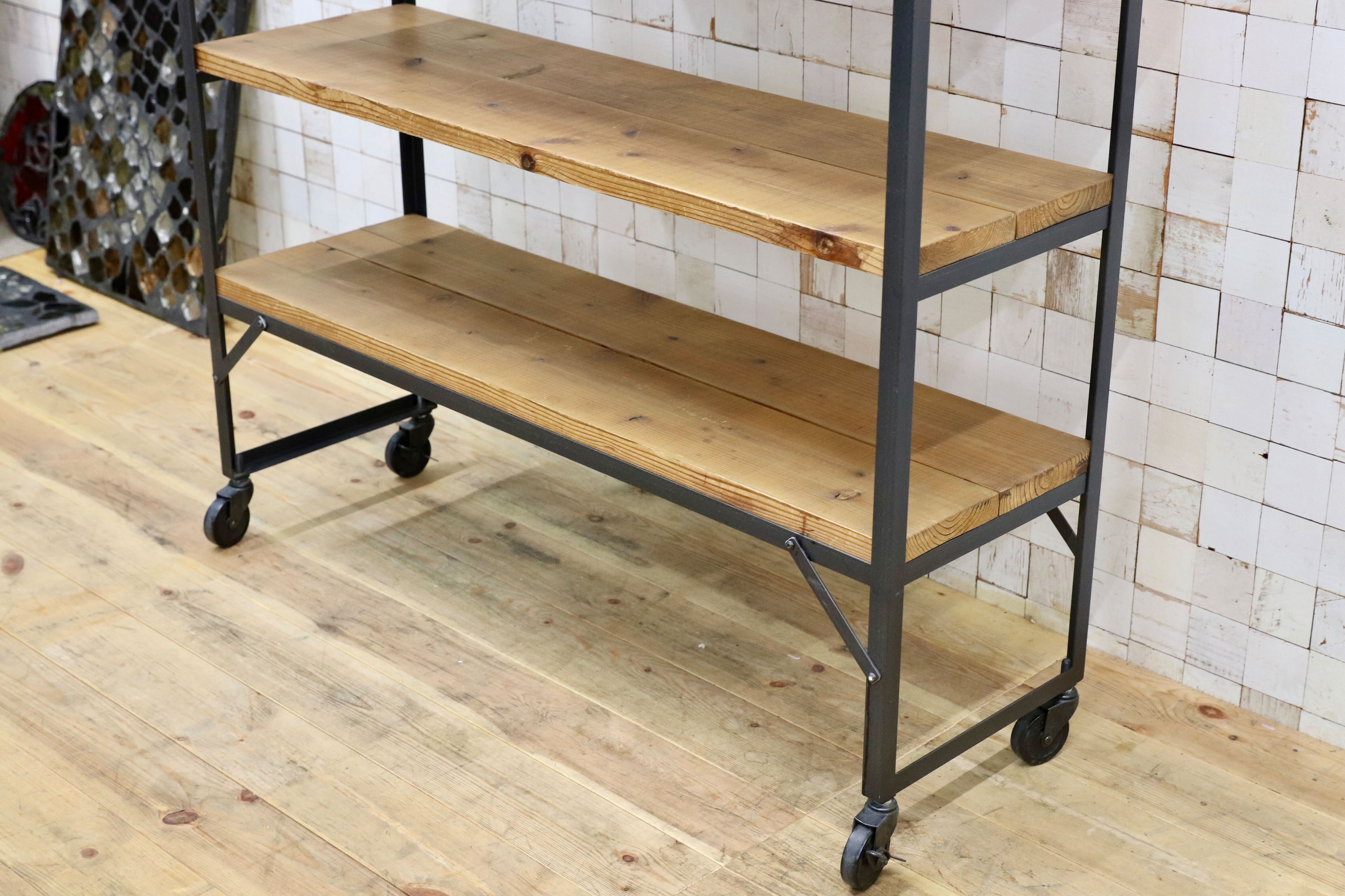 GMIK792○アイアンシェルフ ラック 棚 インダストリアル ビンテージ 店舗什器 飾り棚 ブックシェルフ