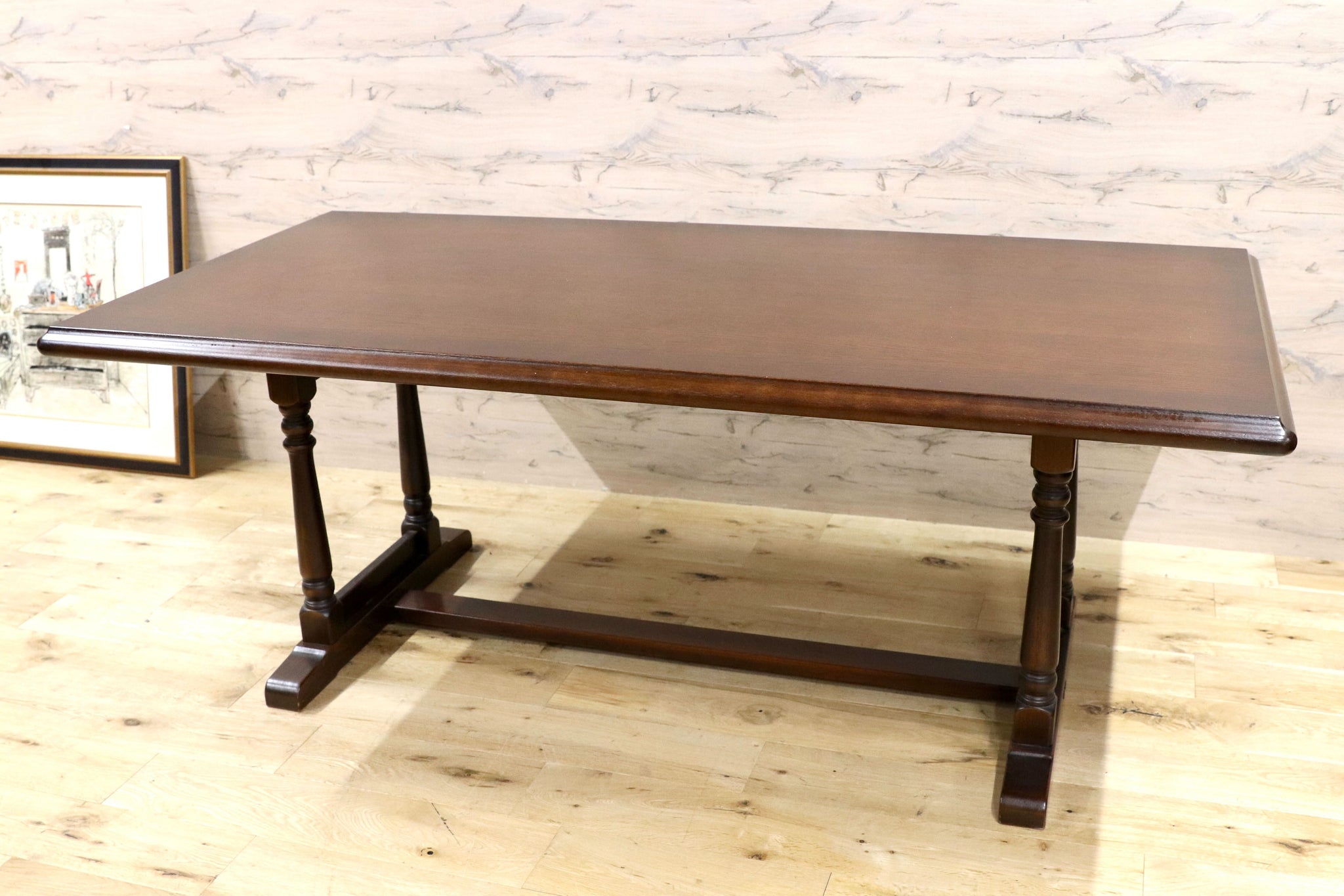 GMGK427○静岡家具 ダイニングテーブル 食卓テーブル 楢材 オールド 