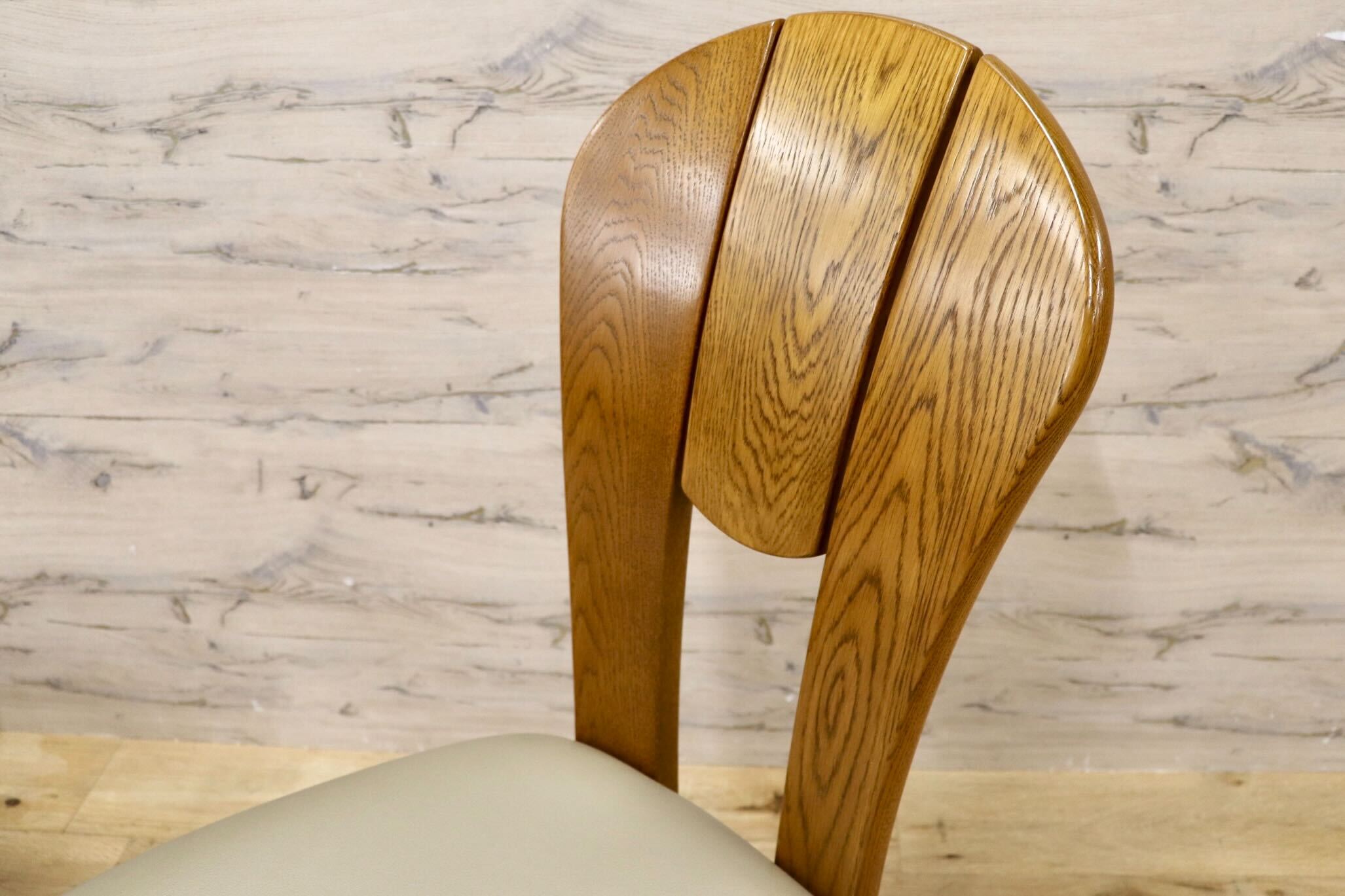 GMHK760A○浜本工芸 / HAMAMOTO ダイニングチェア 椅子 合皮 楢無垢 2脚セット 国産家具