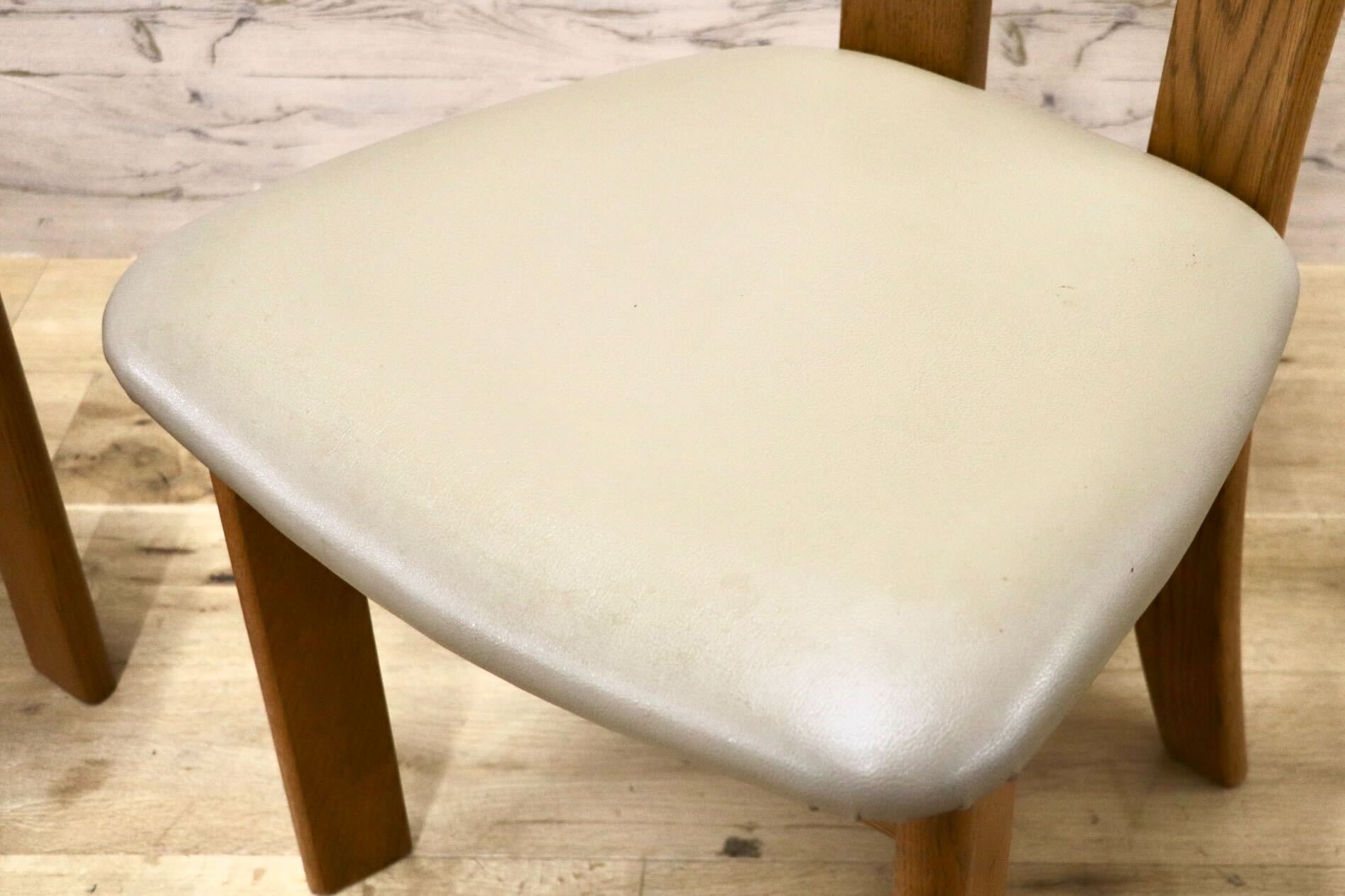 GMHK760A○浜本工芸 / HAMAMOTO ダイニングチェア 椅子 合皮 楢無垢 2脚セット 国産家具