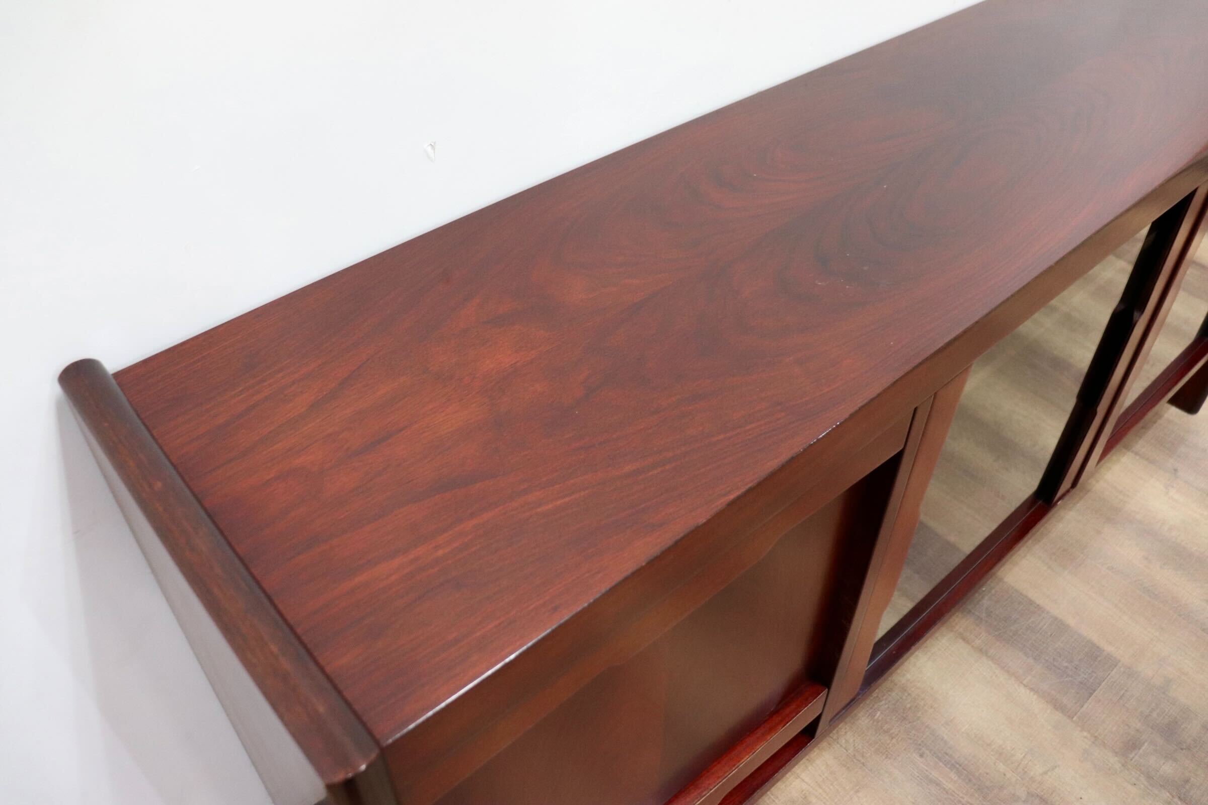 GMHK611○北欧スタイル ヴィンテージ サイドボード リビングボード キャビネット アンティーク ローズウッド 検)デンマーク 北欧家具