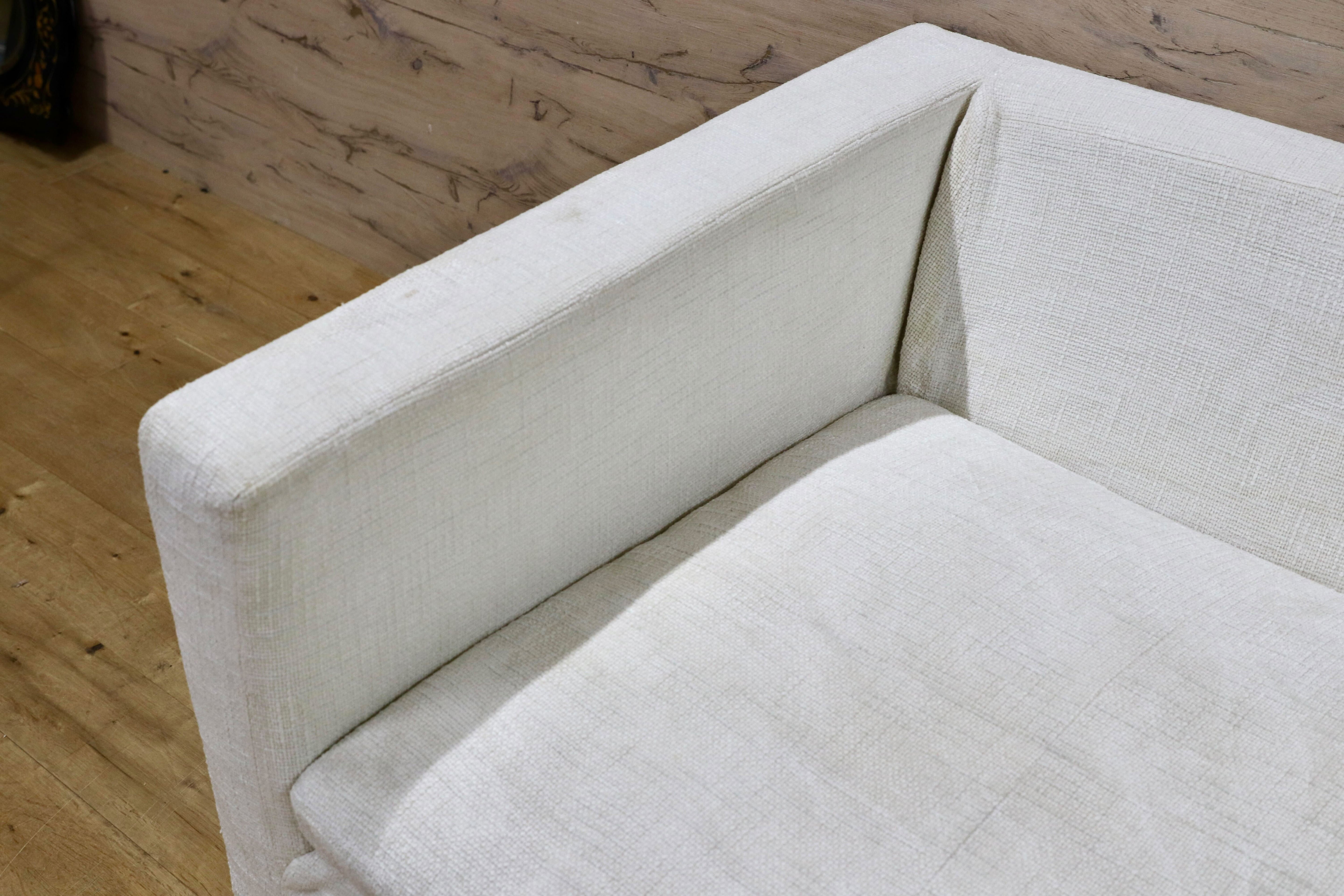 GMIS256○B&B ITALIA / ビーアンドビー GEORGE ジョージ 3人掛けソファ トリプルソファ 白 布張り アントニオ・チッテリオ 定価約80万