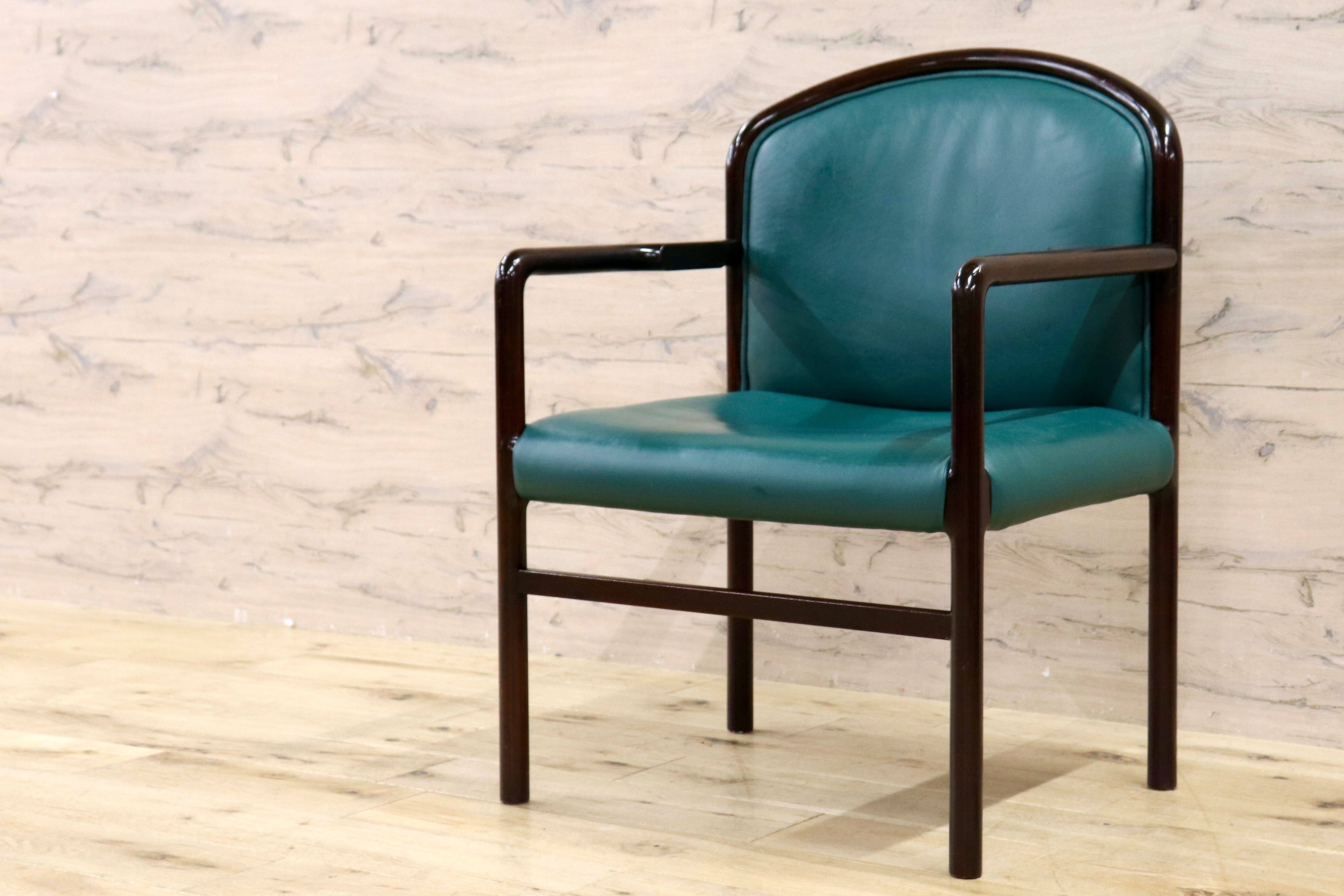 GMHH473A○CONDE HOUSE / カンディハウス インテリアセンター クイーン アームチェア ダイニングチェア レザー 北海道旭川 ビンテージ