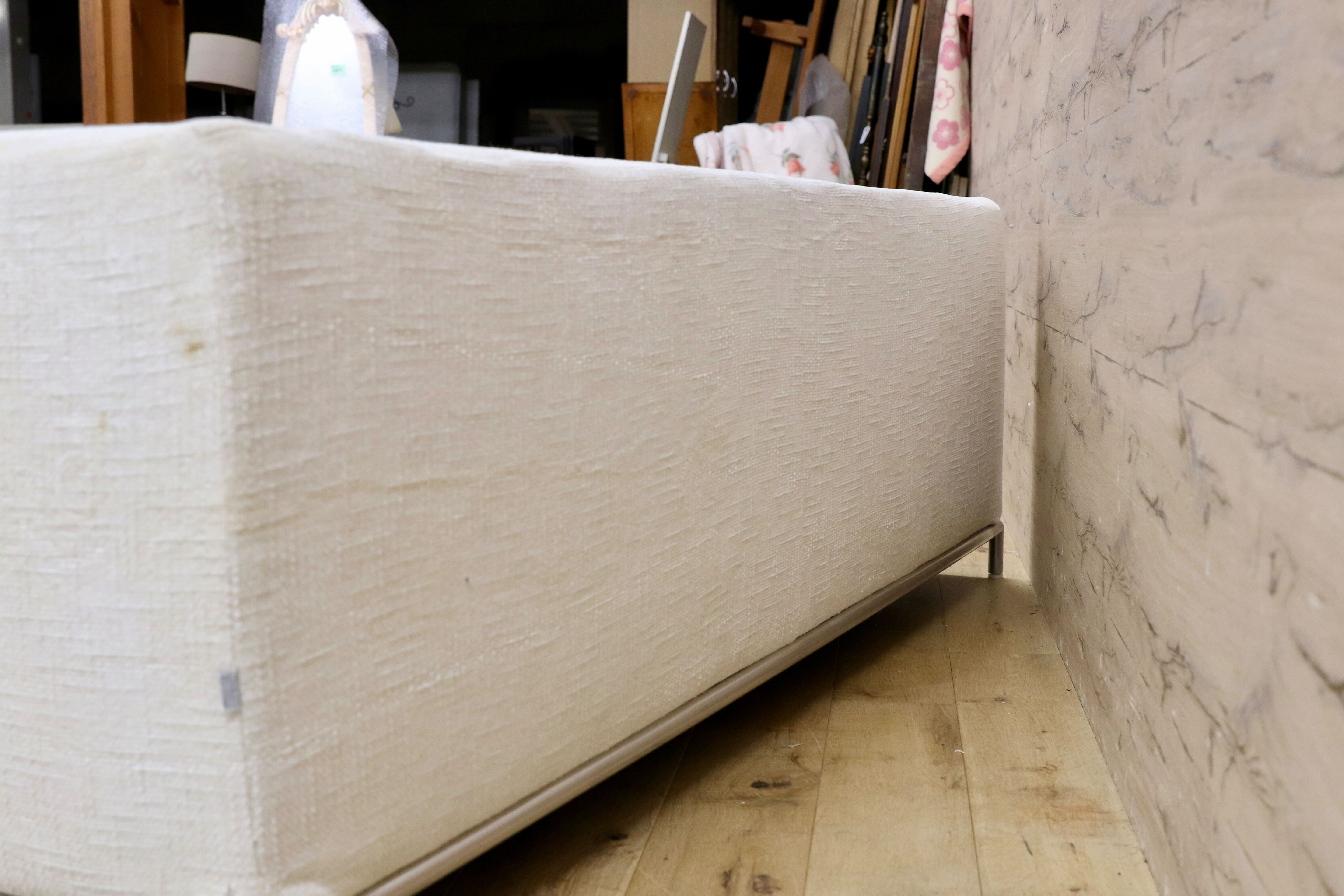 GMIS256○B&B ITALIA / ビーアンドビー GEORGE ジョージ 3人掛けソファ トリプルソファ 白 布張り アントニオ・チッテリオ 定価約80万