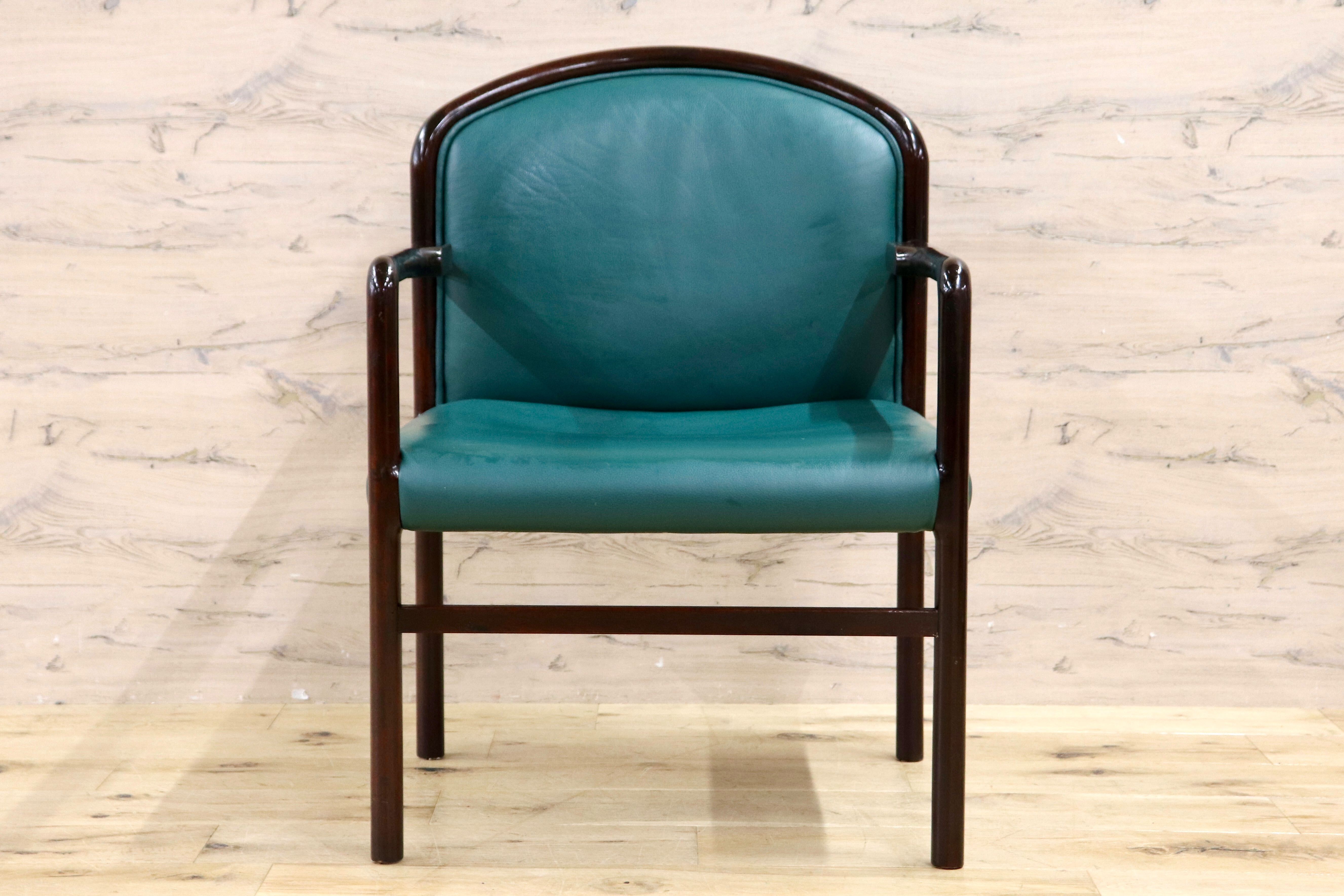 GMHH473A○CONDE HOUSE / カンディハウス インテリアセンター クイーン アームチェア ダイニングチェア レザー 北海道旭川 ビンテージ