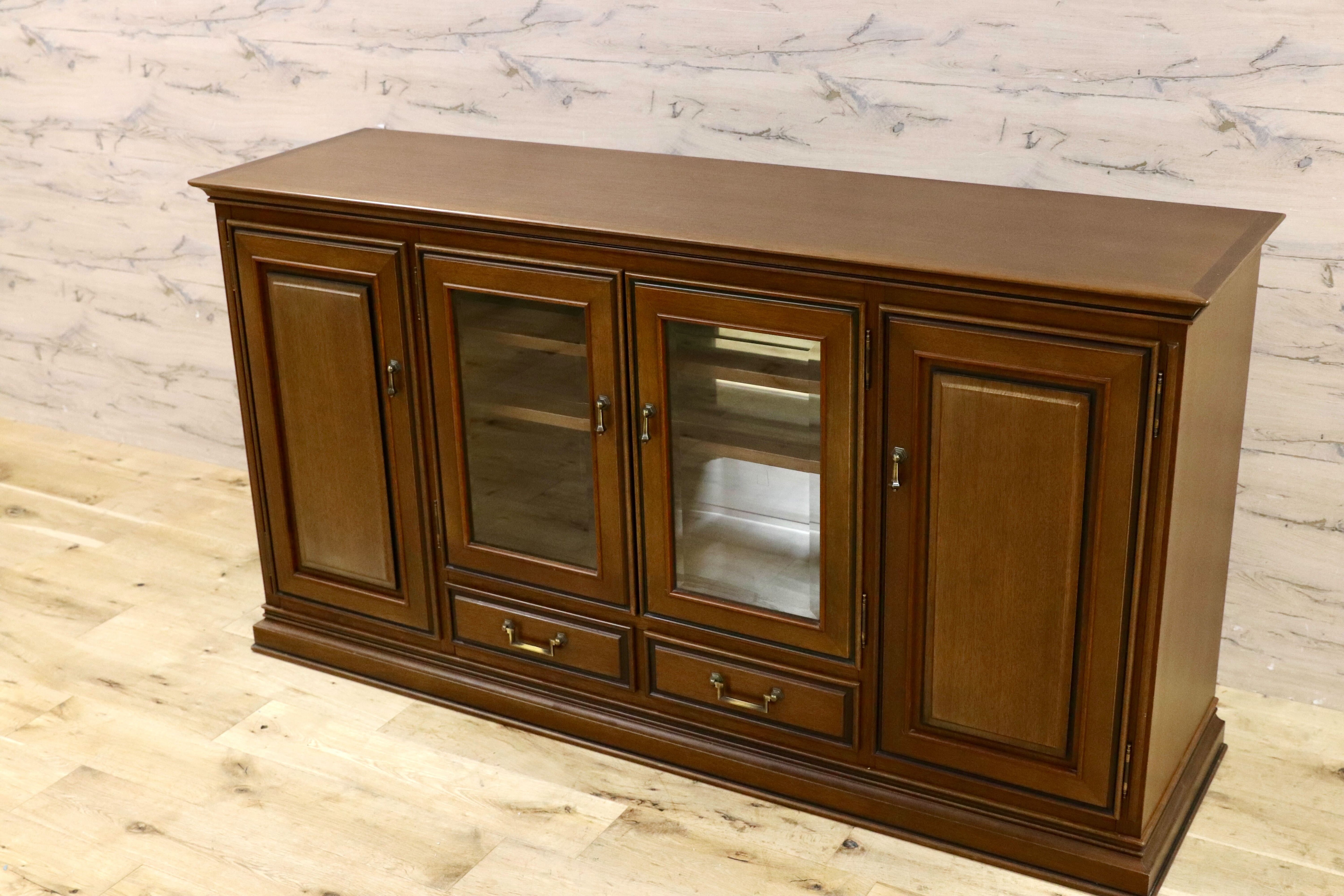 GMIK757○maruni / マルニ 地中海 サイドボード リビングボード161 収納家具 キュリオ クラシック 定価約55万