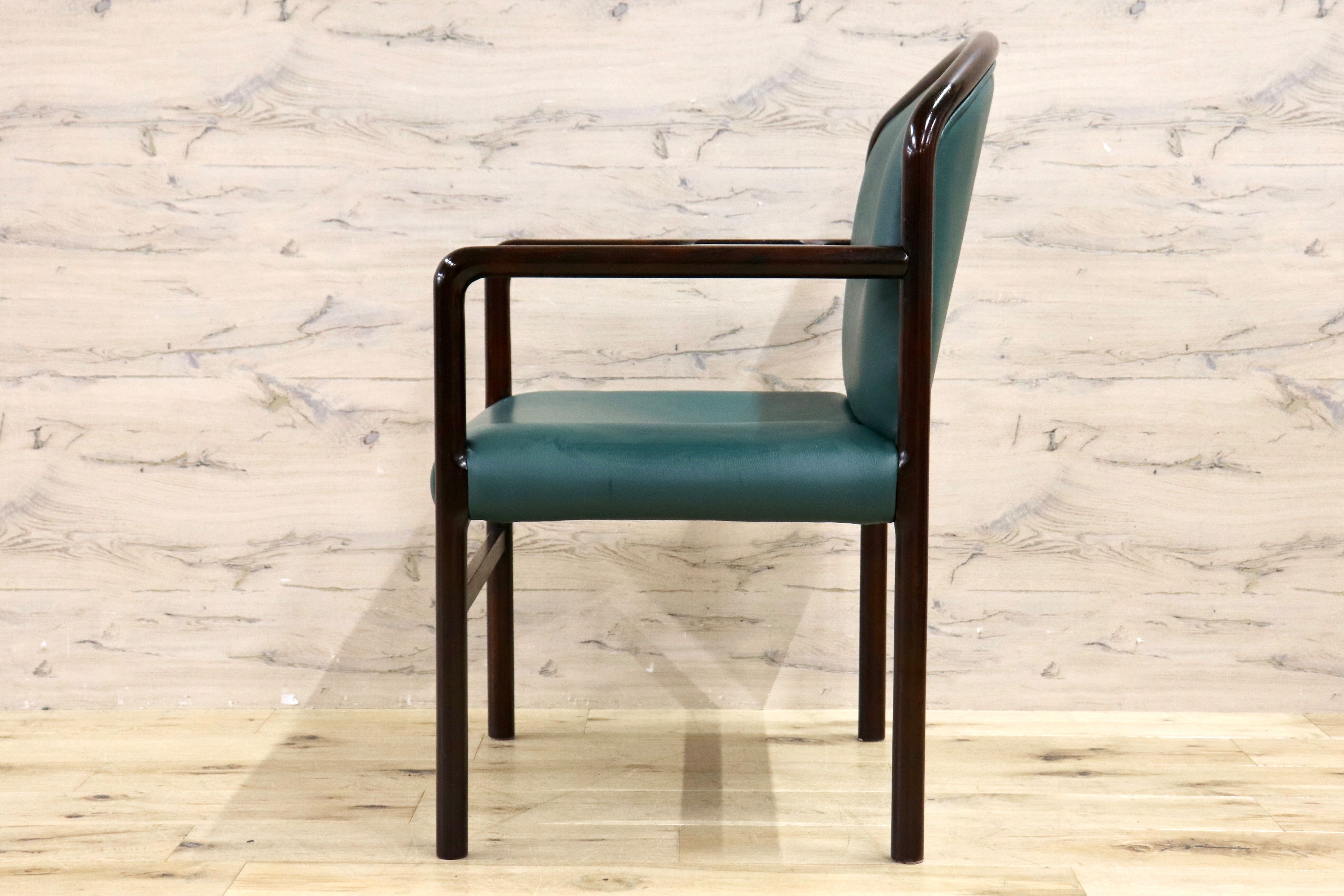 GMHH473A○CONDE HOUSE / カンディハウス インテリアセンター クイーン アームチェア ダイニングチェア レザー 北海道旭川 ビンテージ