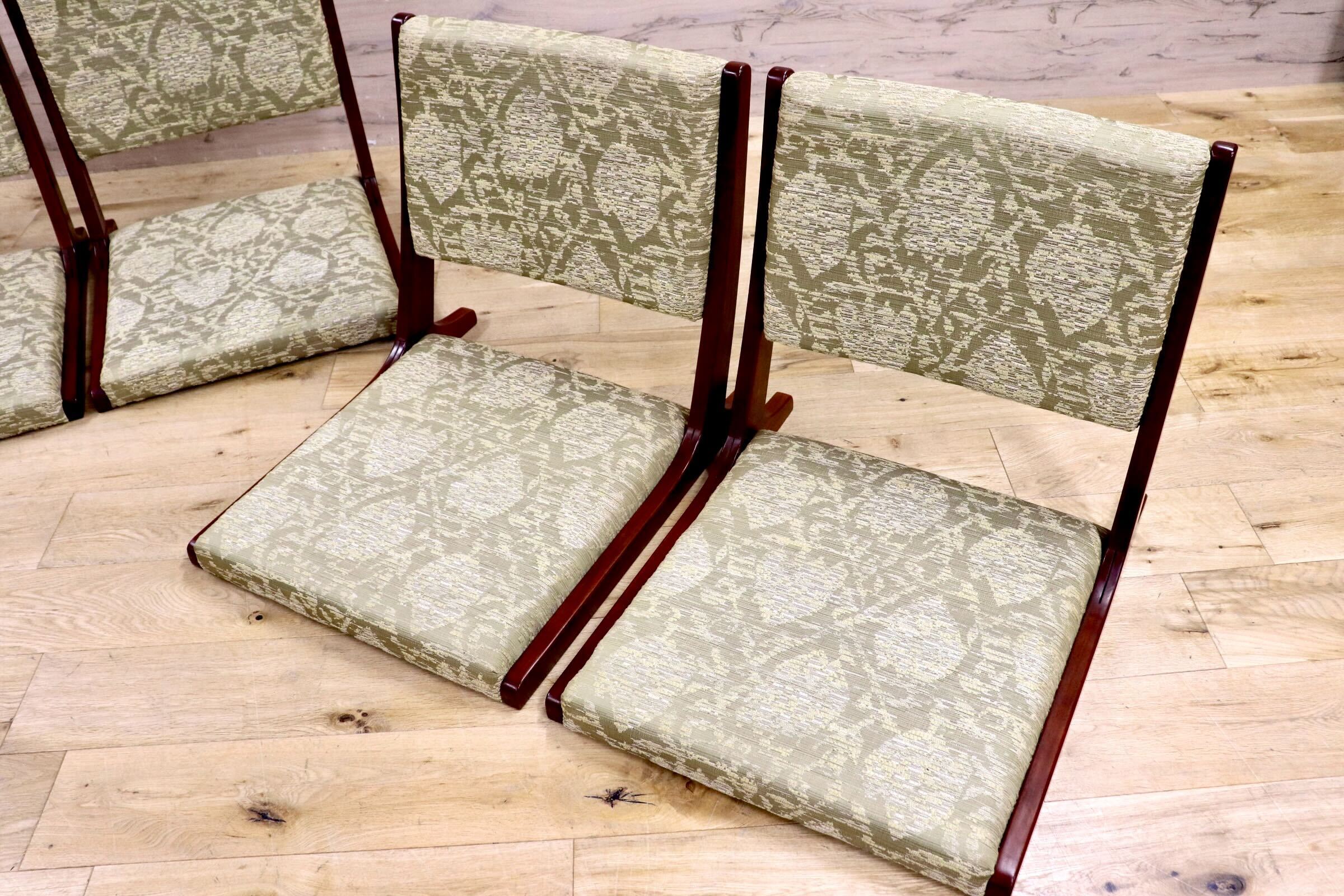 GMIH289○karimoku / カリモク 座椅子 4脚セット 折りたたみ椅子 和風椅子 和室 和家具 国産家具