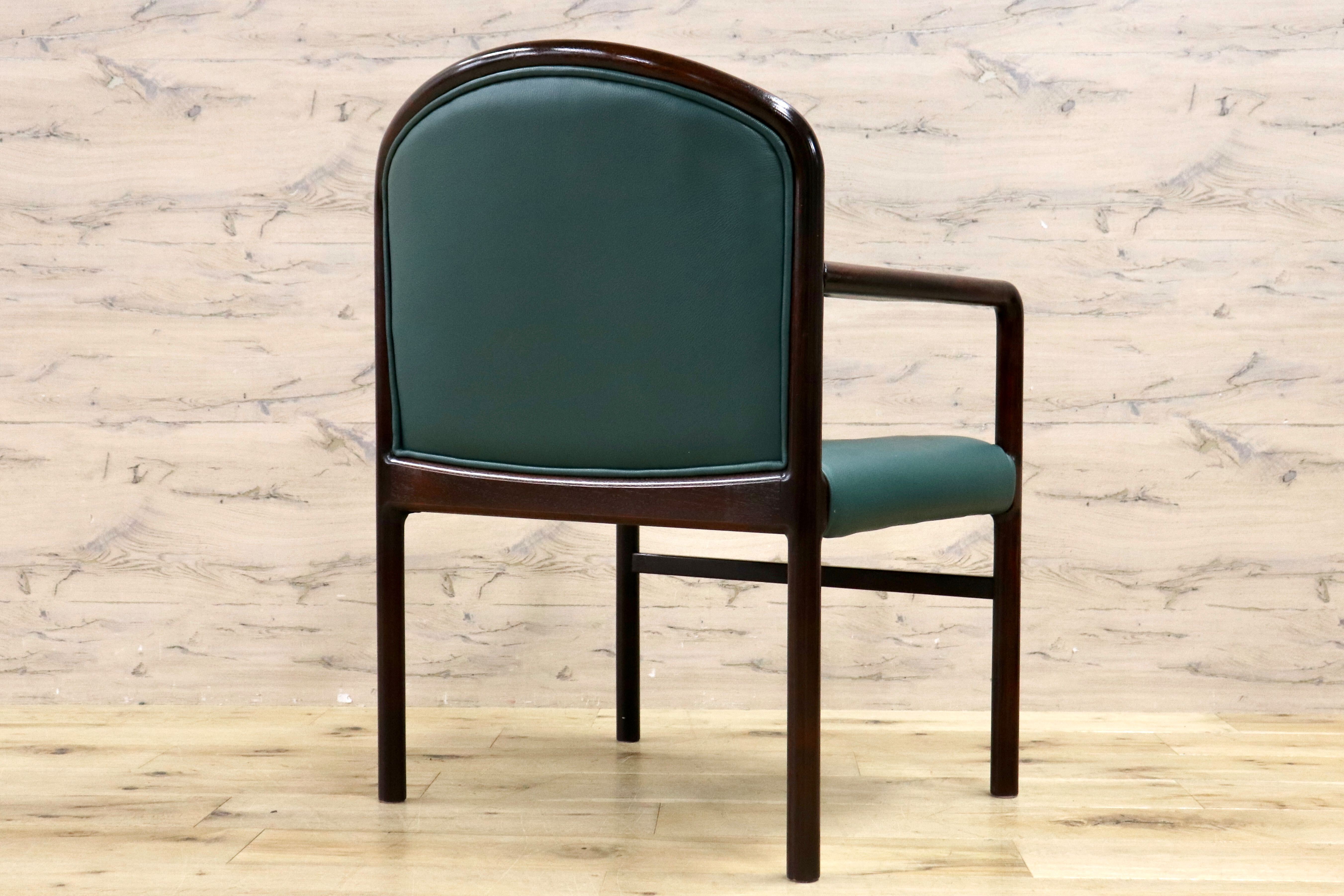 GMHH473A○CONDE HOUSE / カンディハウス インテリアセンター クイーン アームチェア ダイニングチェア レザー 北海道旭川 ビンテージ