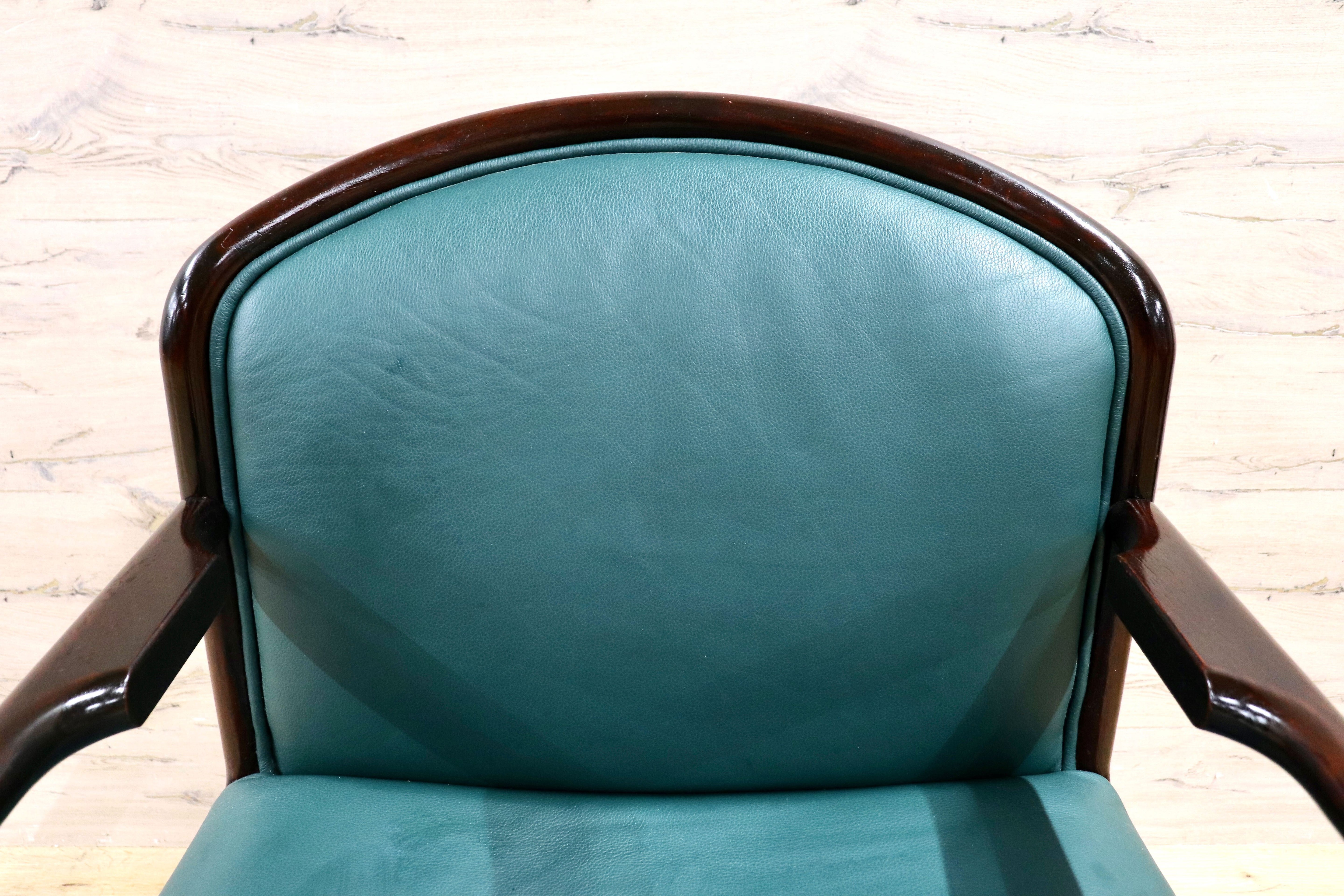 GMHH473A○CONDE HOUSE / カンディハウス インテリアセンター クイーン アームチェア ダイニングチェア レザー 北海道旭川 ビンテージ