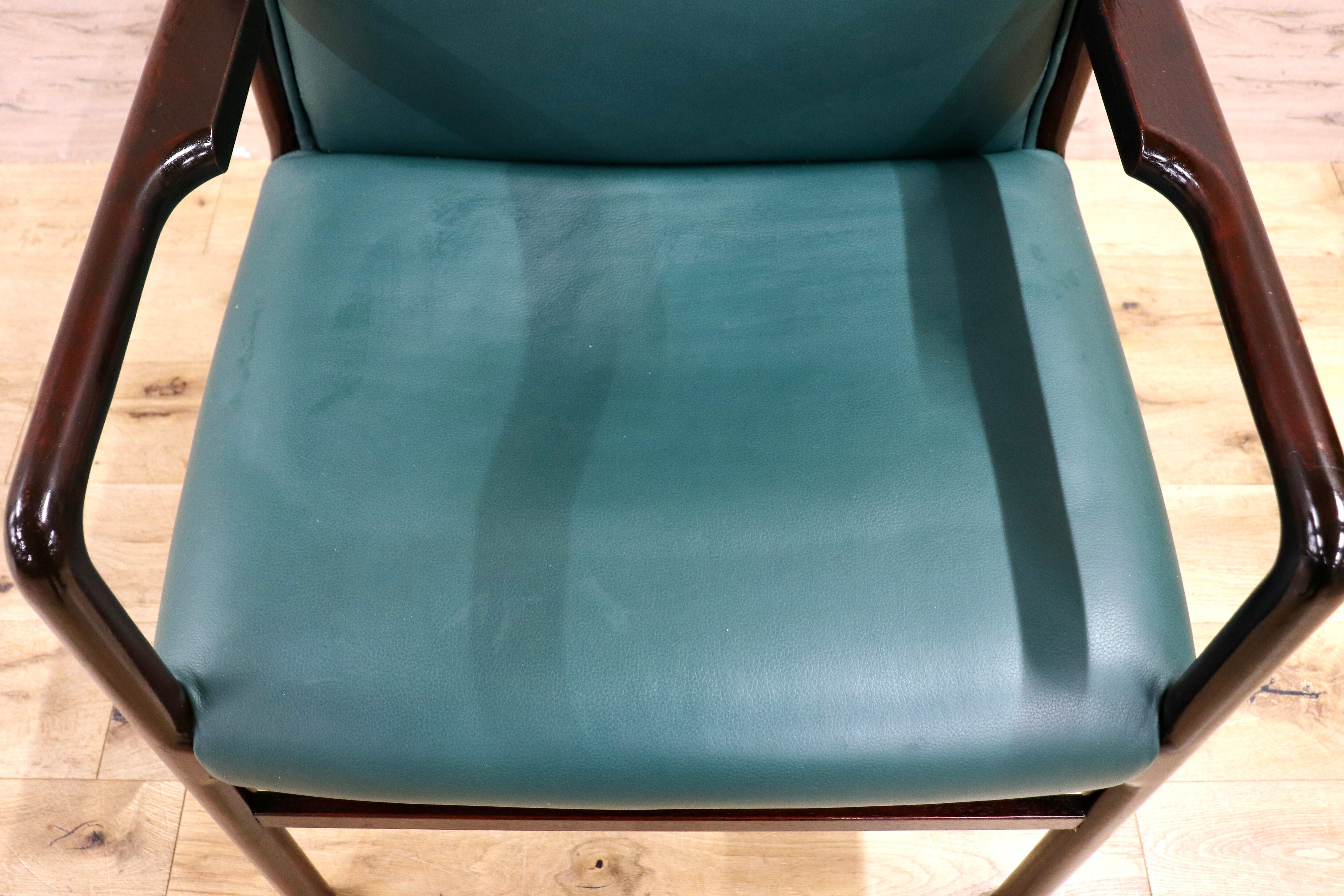 GMHH473A○CONDE HOUSE / カンディハウス インテリアセンター クイーン アームチェア ダイニングチェア レザー 北海道旭川 ビンテージ