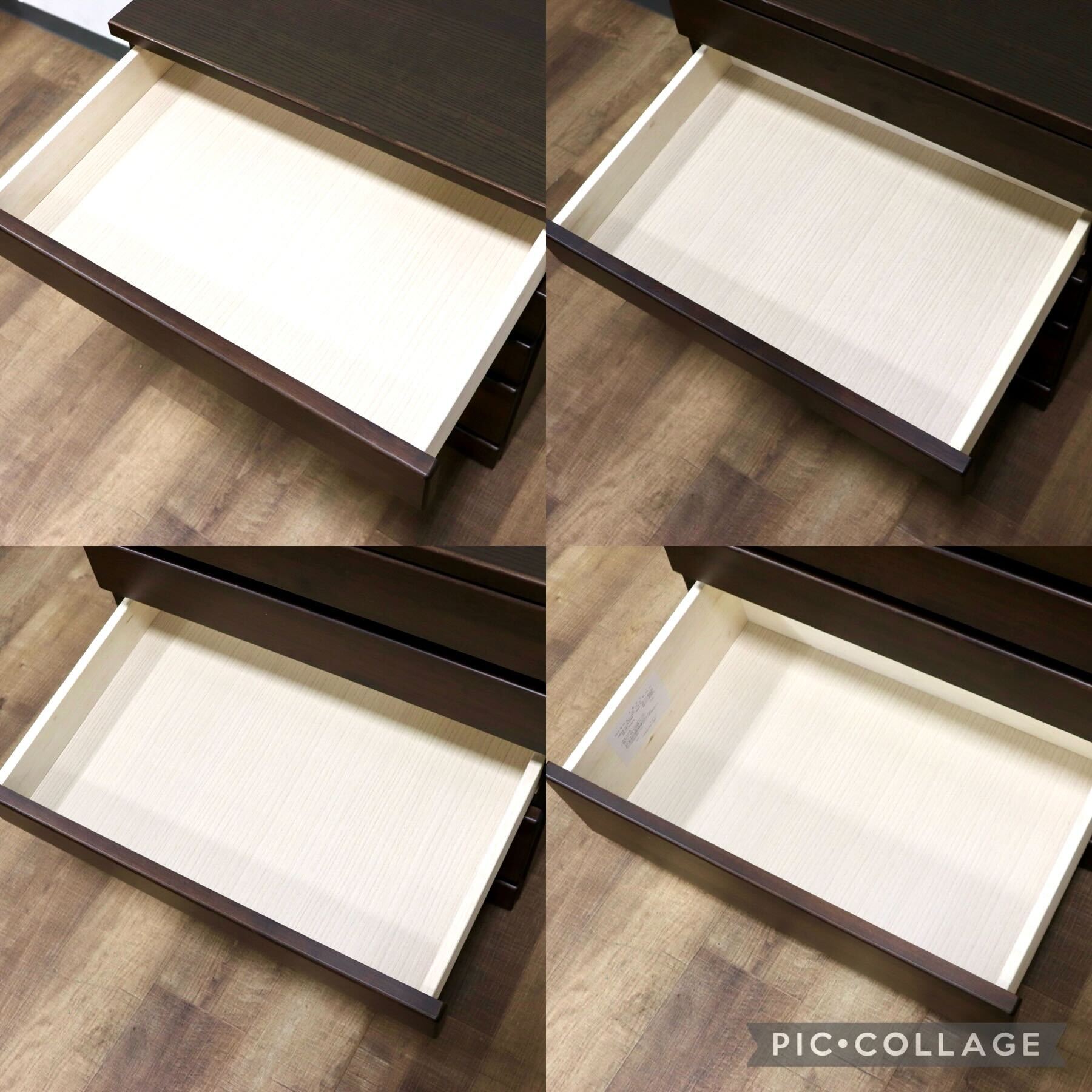 GMGH516B○アイクラフト 4段チェスト パワー 整理箪笥 サイドチェスト タンス 収納棚 収納家具 ダークブラウン モダン 大川家具 美品