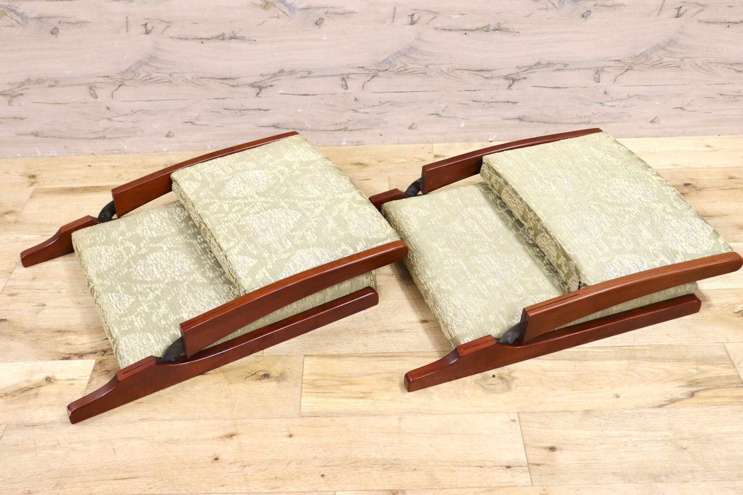 GMIH289○karimoku / カリモク 座椅子 4脚セット 折りたたみ椅子 和風椅子 和室 和家具 国産家具