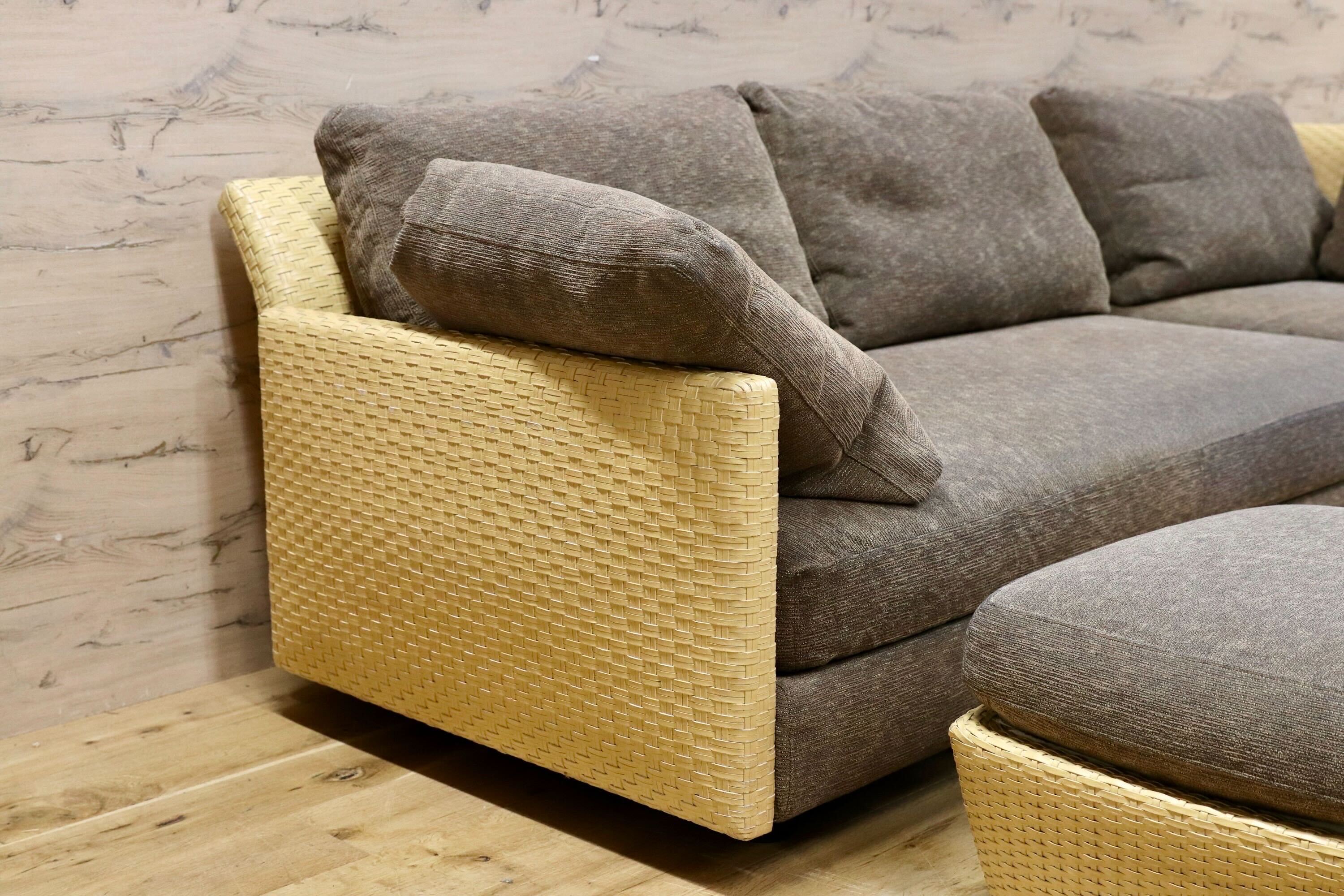 GMIS461○arflex / アルフレックス CASCATE カスケート カウチソファセット ファブリック リゾート イタリアモダン 廃盤 定価約120万