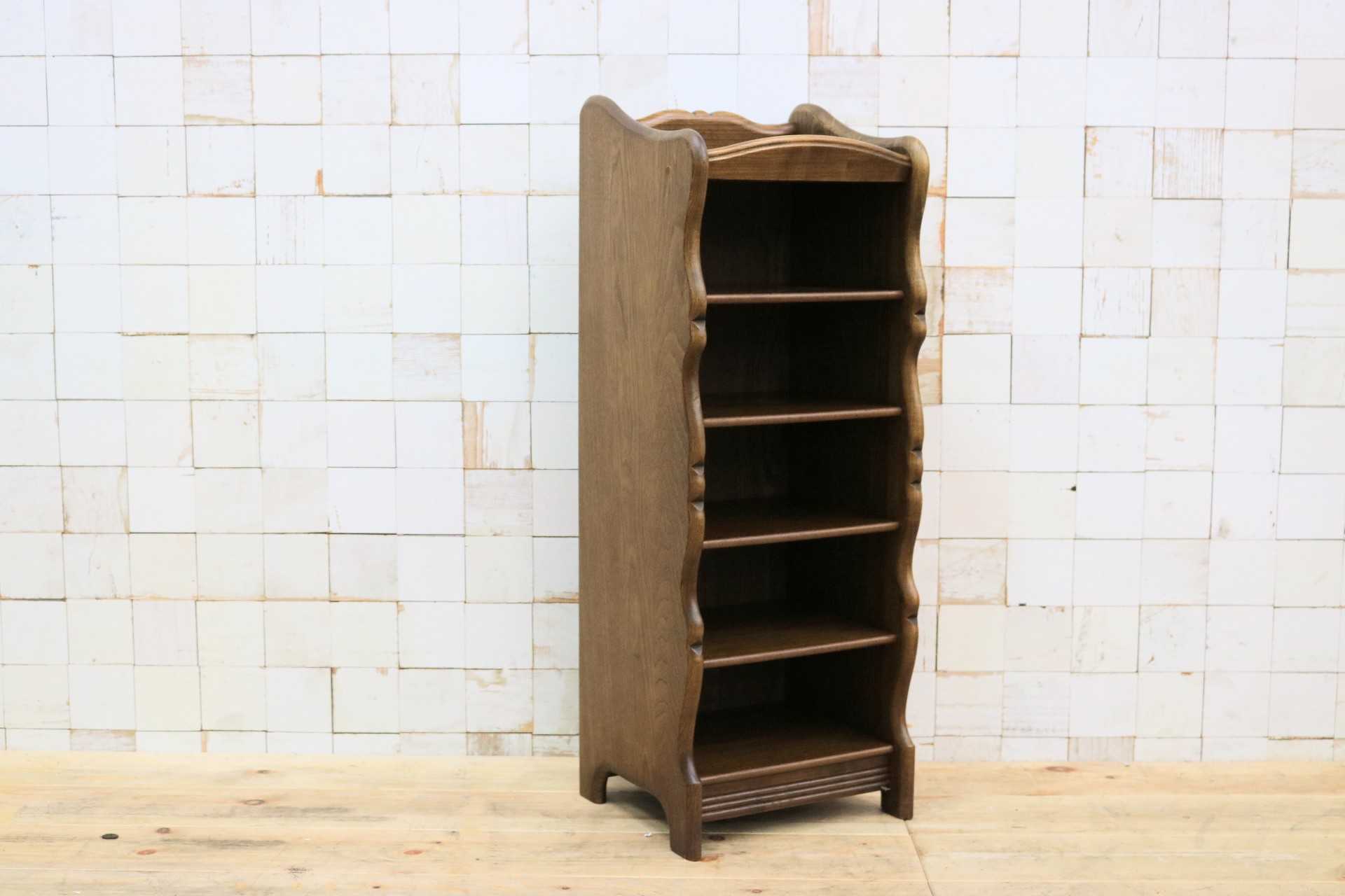 GMIK380◯karimoku / カリモク スリッパラック シューズラック 収納ラック 玄関収納 5段 スリッパ立て 収納棚 飾り棚 レトロ 国産家具