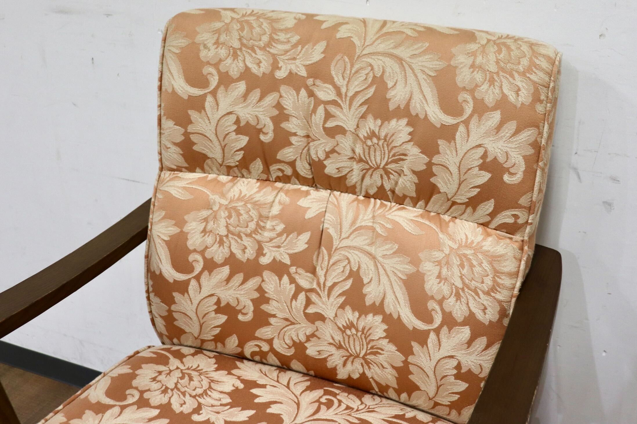 GMGS80A○飛騨産業 / HIDA キツツキ KAYA ダイニングチェア アームチェア 椅子 ファブリック オーク材 モダン 定価約11.8万