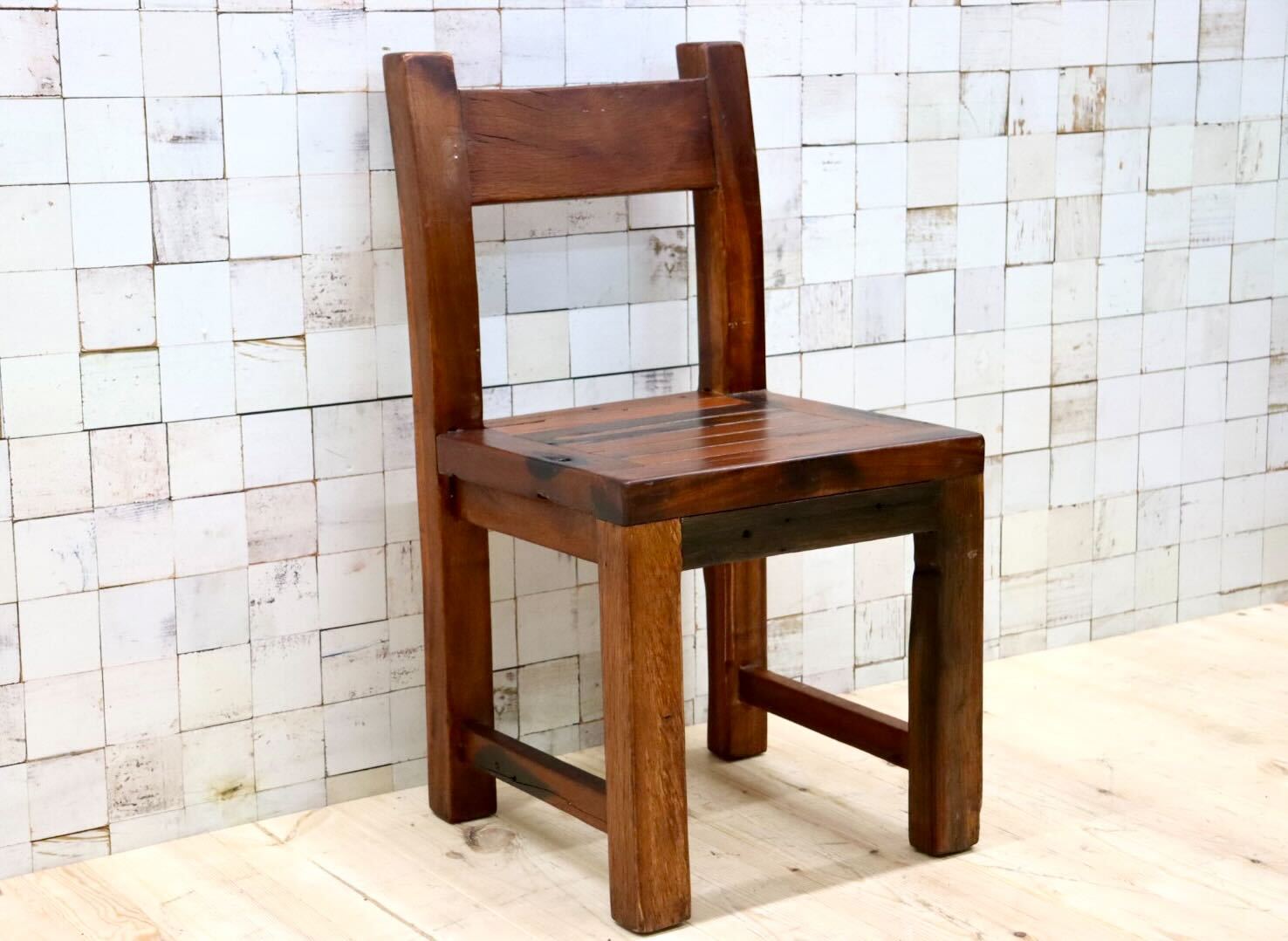 GMGK425D○アカシア 無垢材 サイドチェア ダイニングチェア 椅子 アジアン 民芸家具 ヴィンテージ リゾート バリ チェア