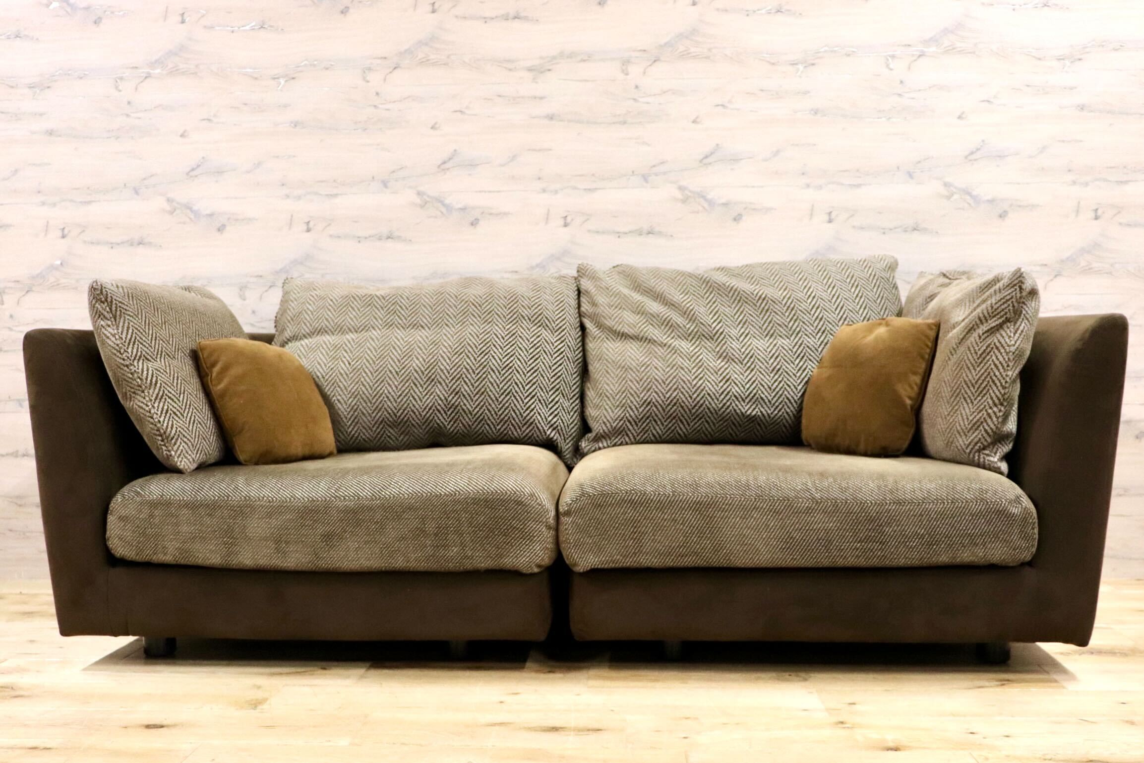 GMHH181○arflex / アルフレックス A SOFA エーソファ 2人掛けソファ ラブソファ セパレート ファブリック イタリアモダン 定価約50万