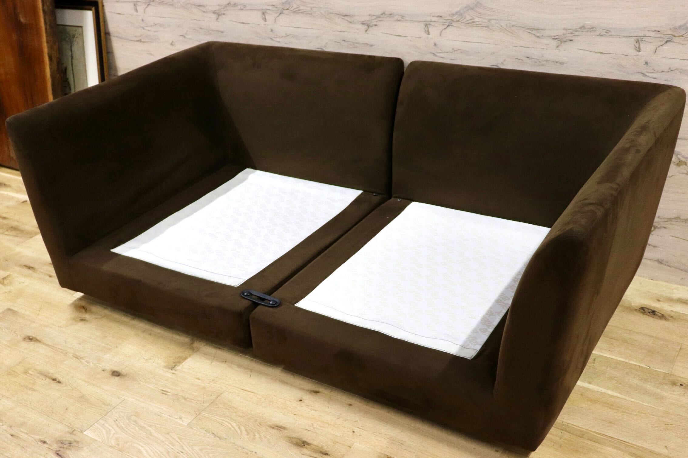 GMHH181○arflex / アルフレックス A SOFA エーソファ 2人掛けソファ ラブソファ セパレート ファブリック イタリアモダン 定価約50万