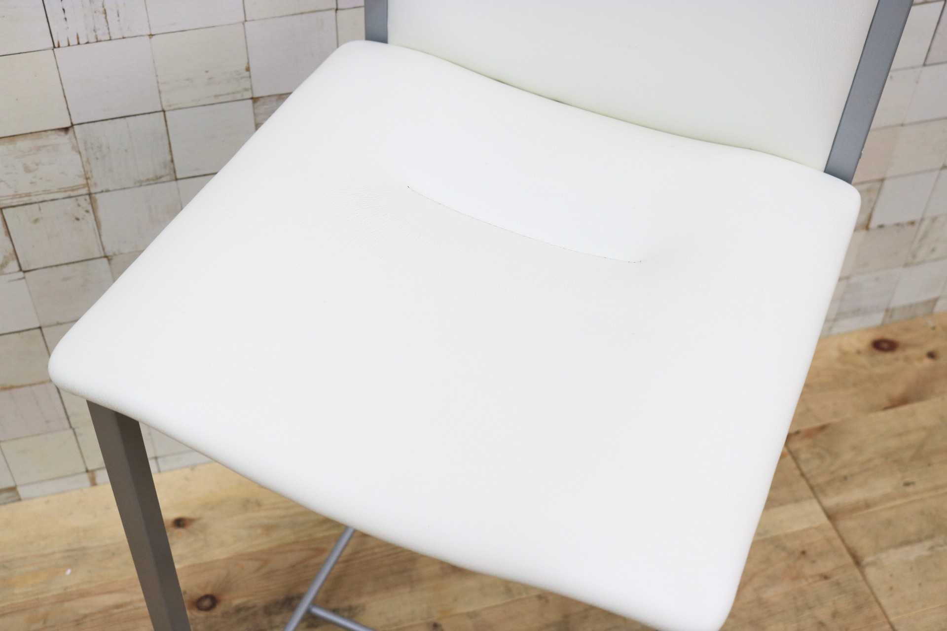 GMIO64F○cassina ixc / カッシーナイクスシー LIMA リマ レザー カウンターチェア ハイチェア 椅子 白 イタリアモダン 定価約13万