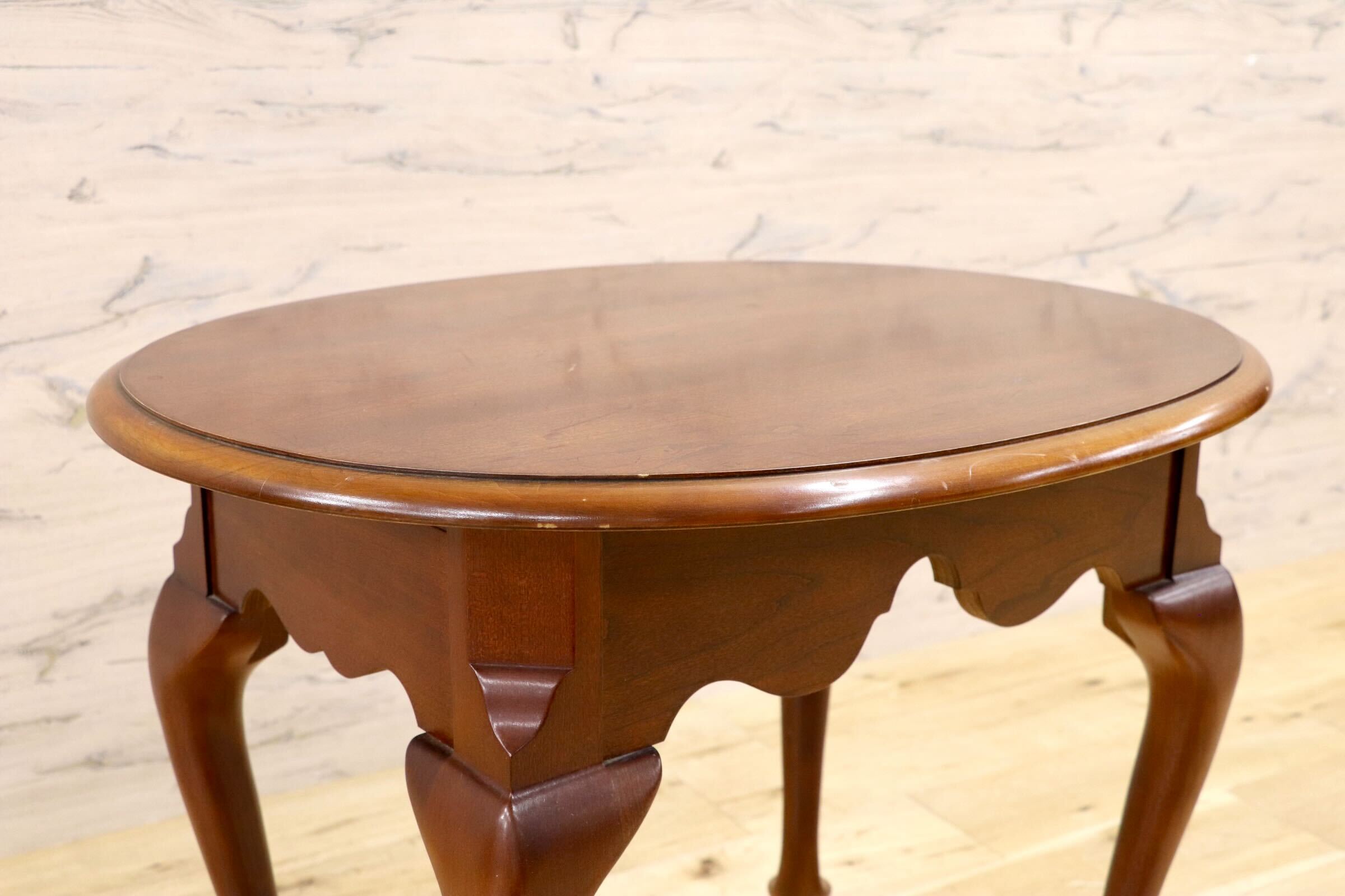 GMJS12○Thomasville / トーマスビル COLLECTORS CHERRY LAMP TABLE ランプテーブル サイドテーブル アンティーク ヴィンテージ クラシック