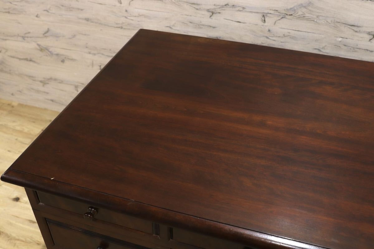 GMJK231○松本民芸家具 H型両袖机 ミズメザクラ材 両袖デスク 書斎机 民芸家具 国産家具 定価約126.5万円