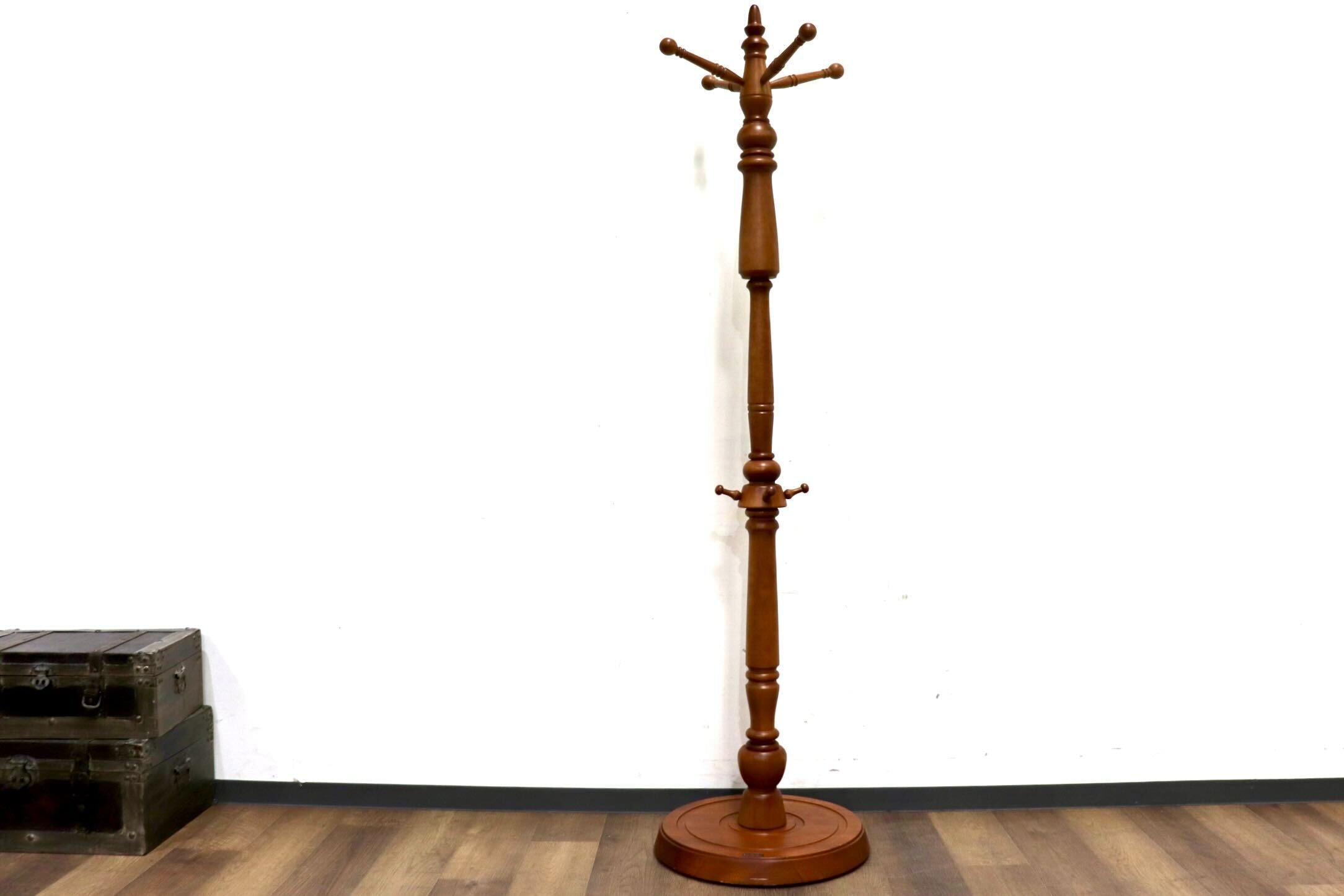 GMHK756○karimoku / カリモク コートハンガー ポールハンガー 帽子掛け ハンガーラック カントリー レトロ 国産家具