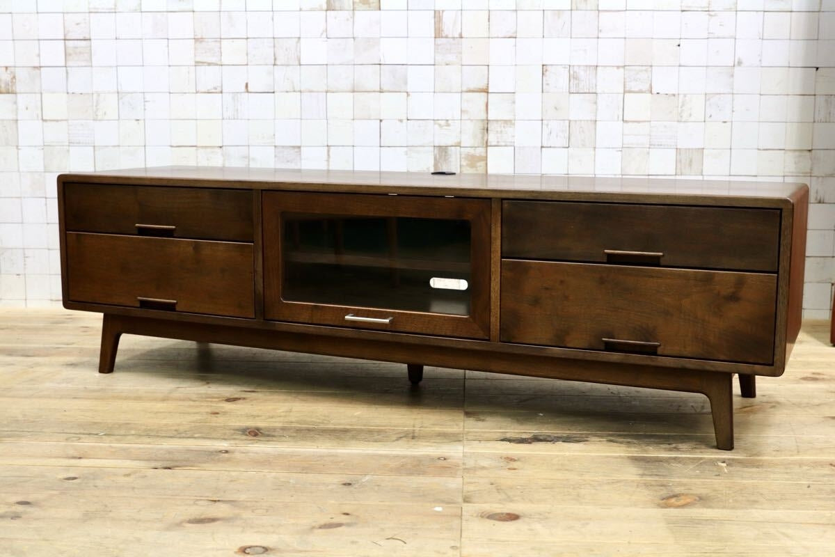 GMJS143○起立木工 / キリツモッコウ Nordy ノルディ 164 TVボード ブラックウォールナット 国産家具 北欧モダン 参考定価約14万円 展示品