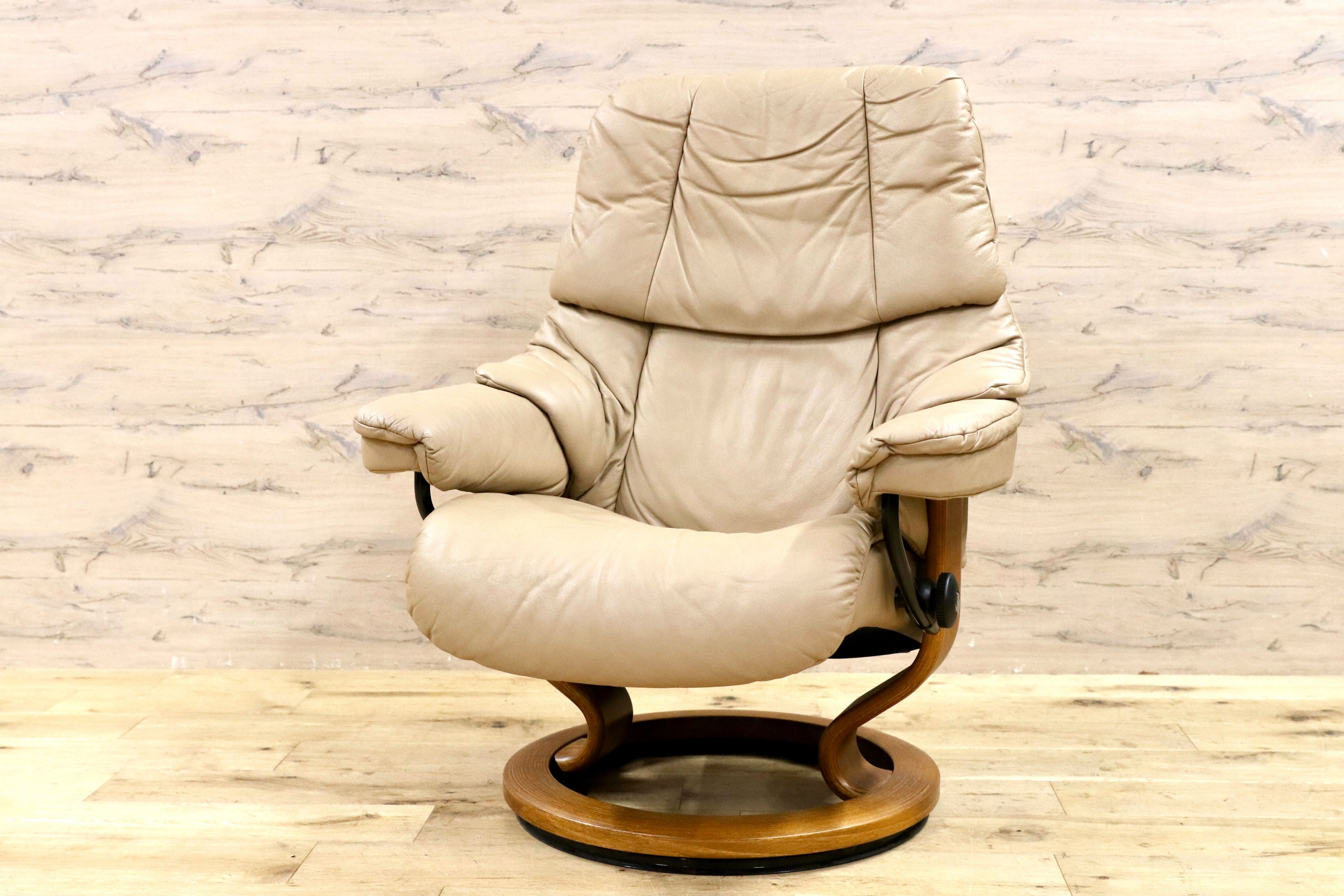 GMIK797B○EKORNES / エコーネス RENO レノ パーソナルチェア リクライニングチェア シングルソファ 本革 北欧 ノルウェー ベージュ