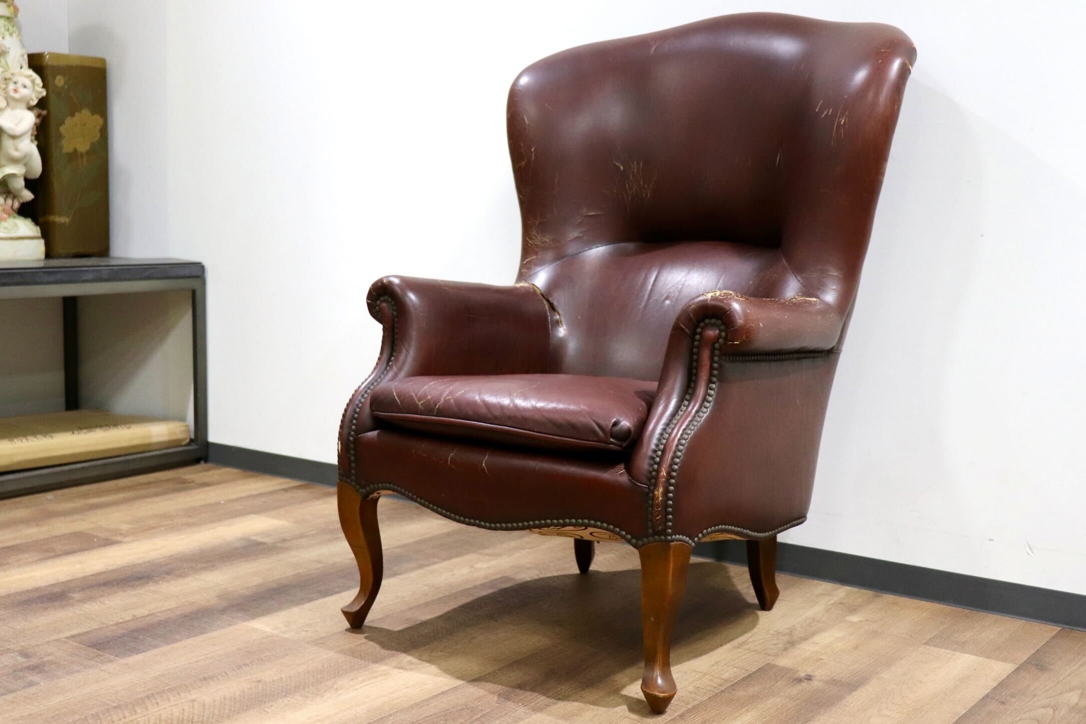 GMHO140○VARO.S.A. VALENTI / バロッサバレンティ 1人掛けソファ シングルソファ ラウンジチェア レザー スペイン最高峰 ヴィンテージ