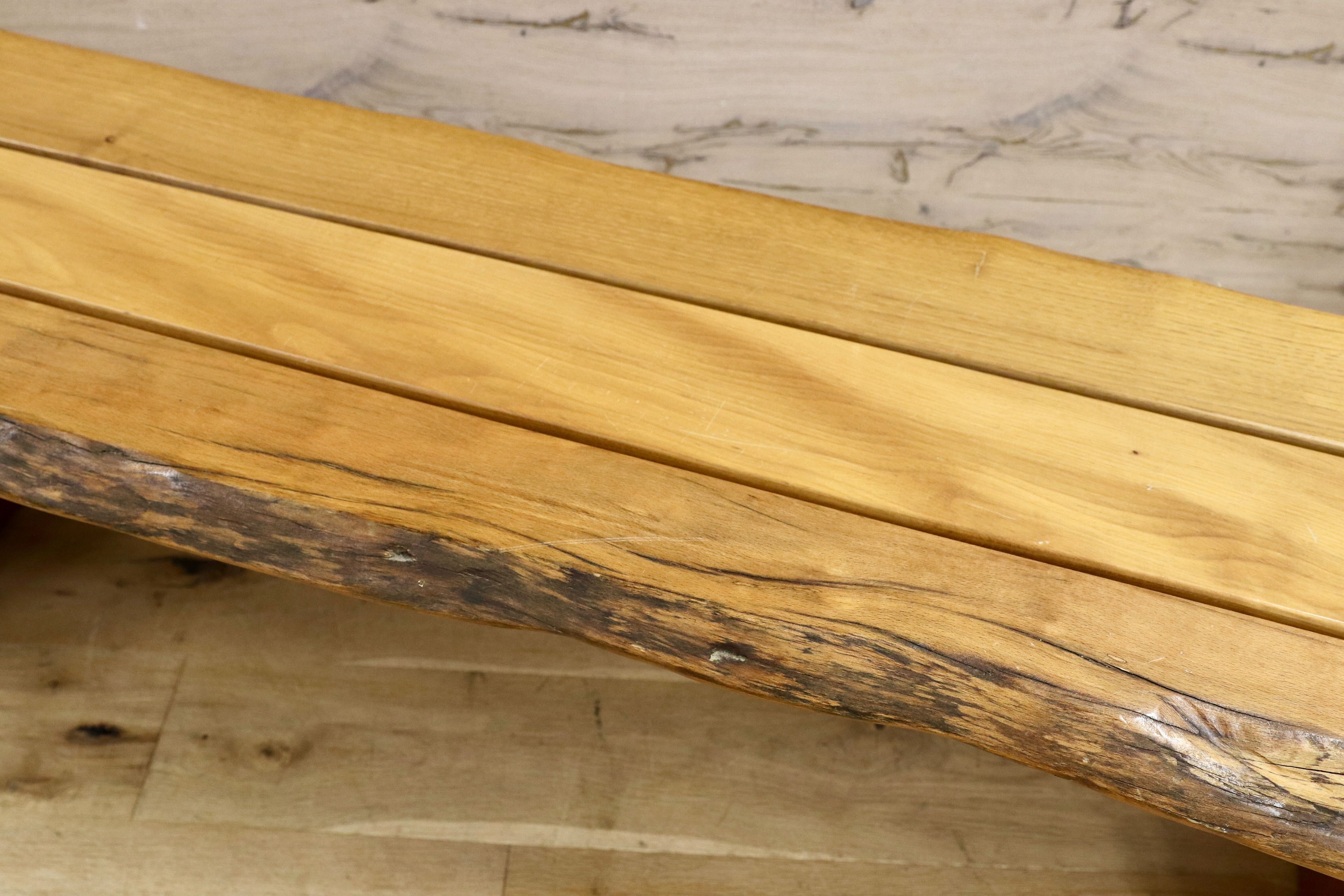 GMHS226○ホワイトオーク材 ベンチ 椅子 長椅子 ダイニングチェア 無垢材 木製 ヴィンテージ ウッドチェア 検)アクタス コンラン 関家具