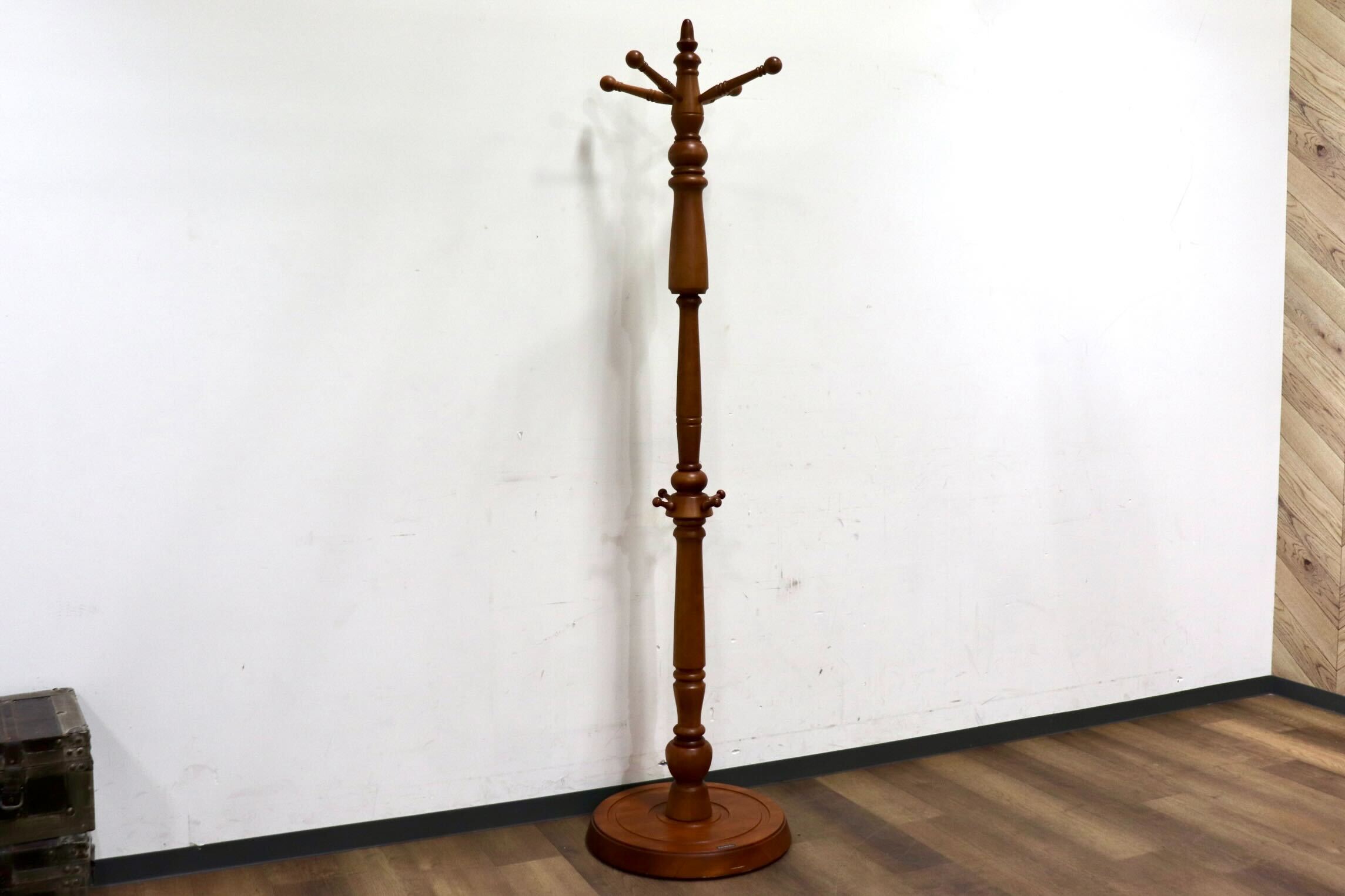 GMHK756○karimoku / カリモク コートハンガー ポールハンガー 帽子掛け ハンガーラック カントリー レトロ 国産家具