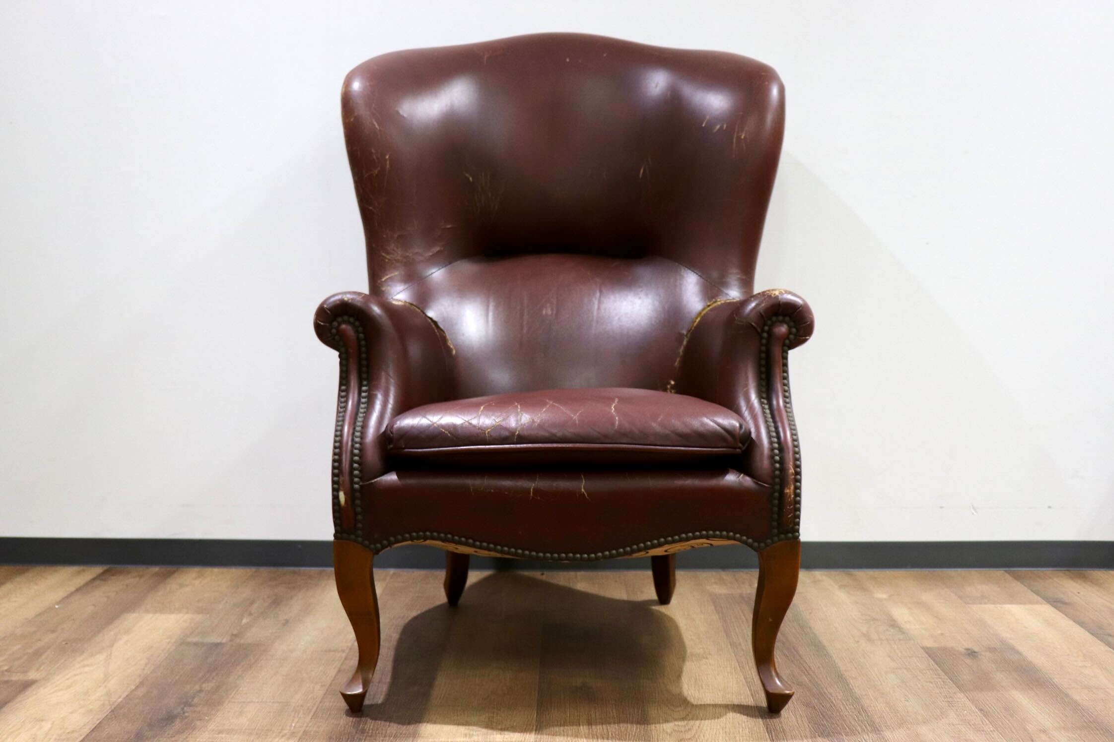 GMHO140○VARO.S.A. VALENTI / バロッサバレンティ 1人掛けソファ シングルソファ ラウンジチェア レザー スペイン最高峰 ヴィンテージ