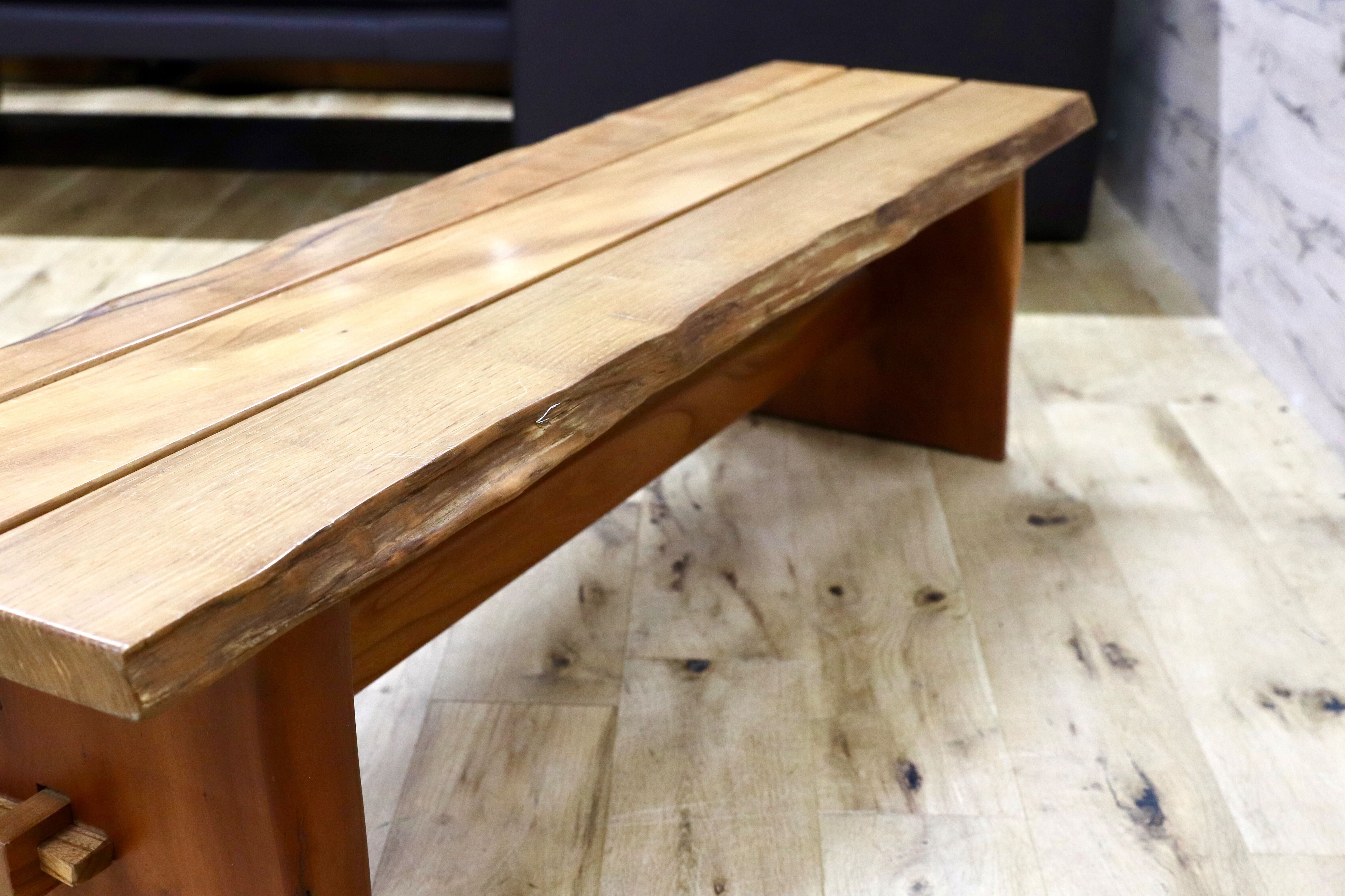 GMHS226○ホワイトオーク材 ベンチ 椅子 長椅子 ダイニングチェア 無垢材 木製 ヴィンテージ ウッドチェア 検)アクタス コンラン 関家具