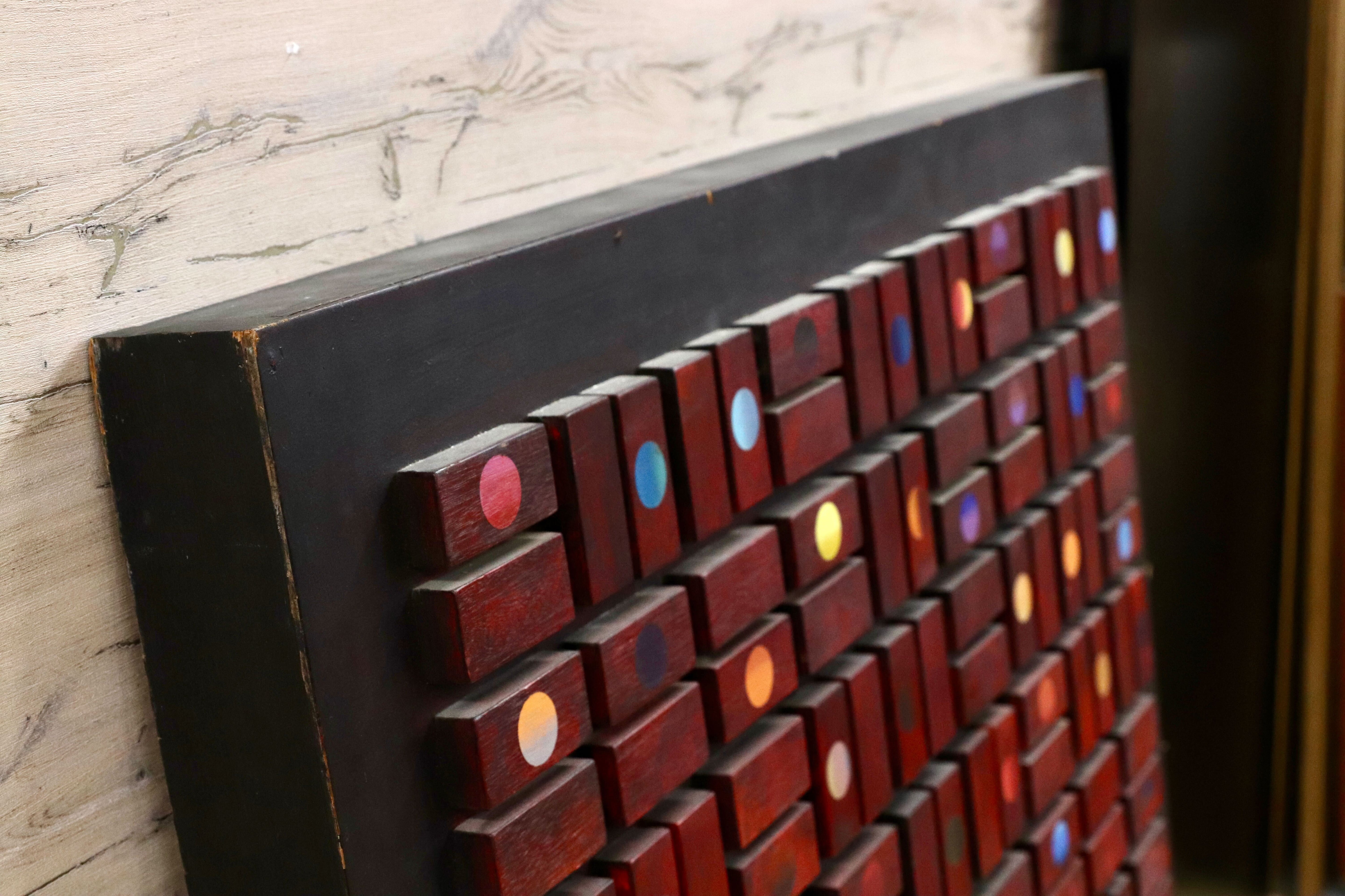 GMIH156○TROIS CENT SOIXANTE-CINQ JOURS 285-365 フランス モダンアート作品 アンティーク オブジェ インテリア 木製