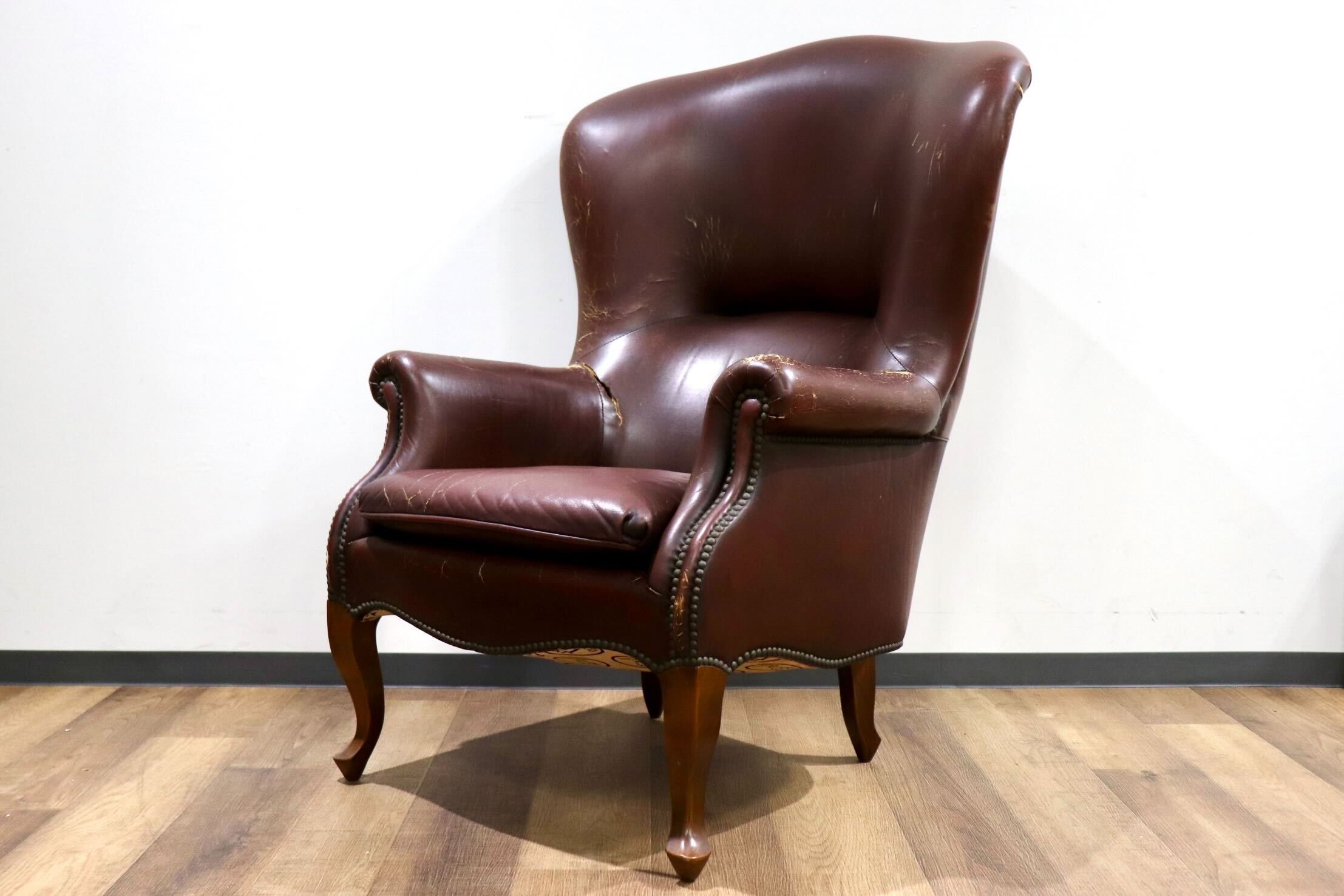 GMHO140○VARO.S.A. VALENTI / バロッサバレンティ 1人掛けソファ シングルソファ ラウンジチェア レザー スペイン最高峰 ヴィンテージ