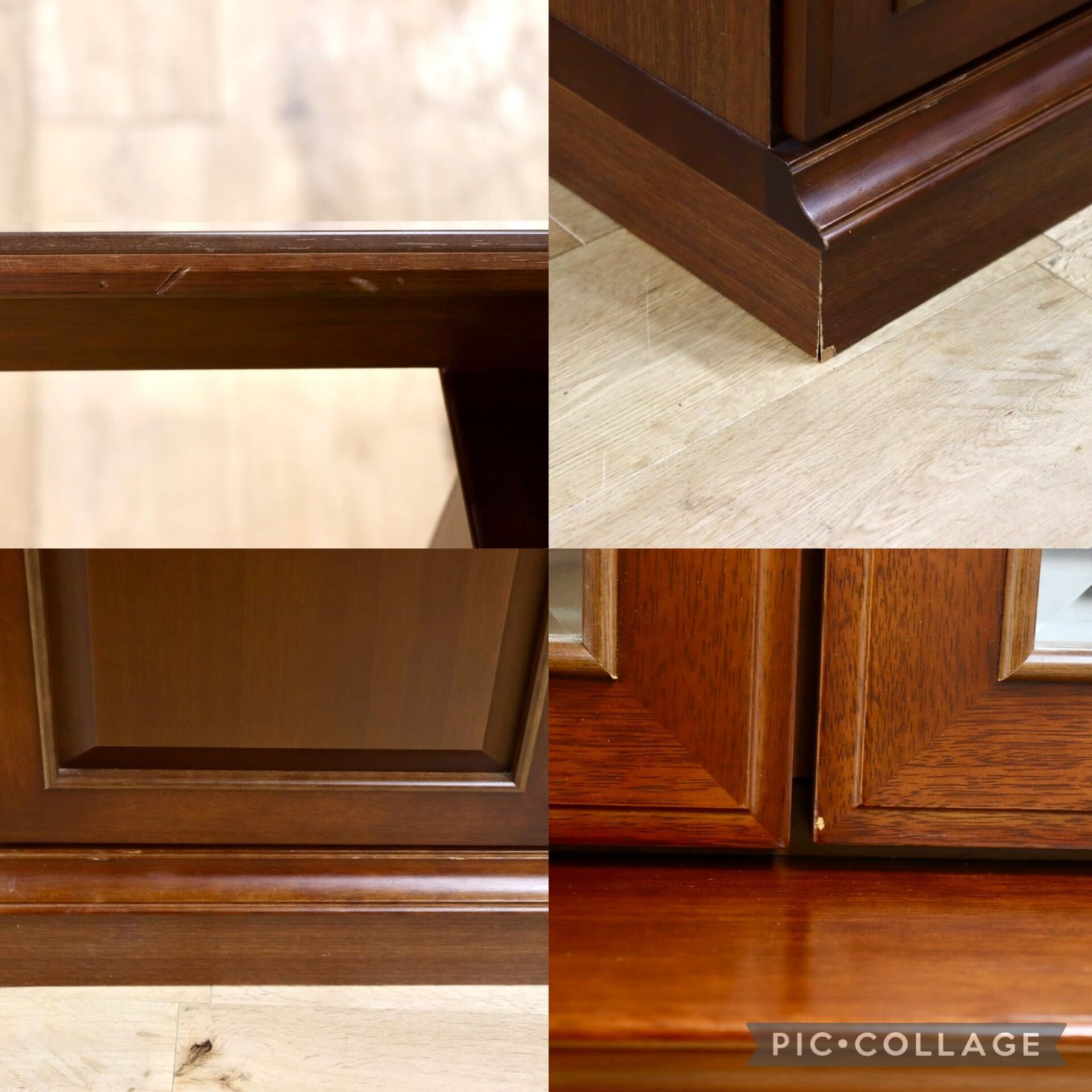 GMHS578○maruni / マルニ 地中海 キュリオケース 飾り棚 ハイボード キャビネット マホガニー材 ヨーロピアン 定価約35.8万