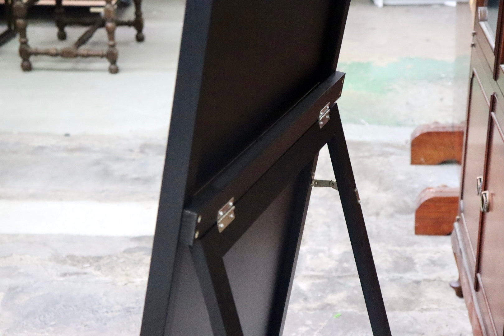 GMJH196○if HOME スタンドミラー VE-16060 ウォールナット ブラック 全身鏡 姿見 展示品
