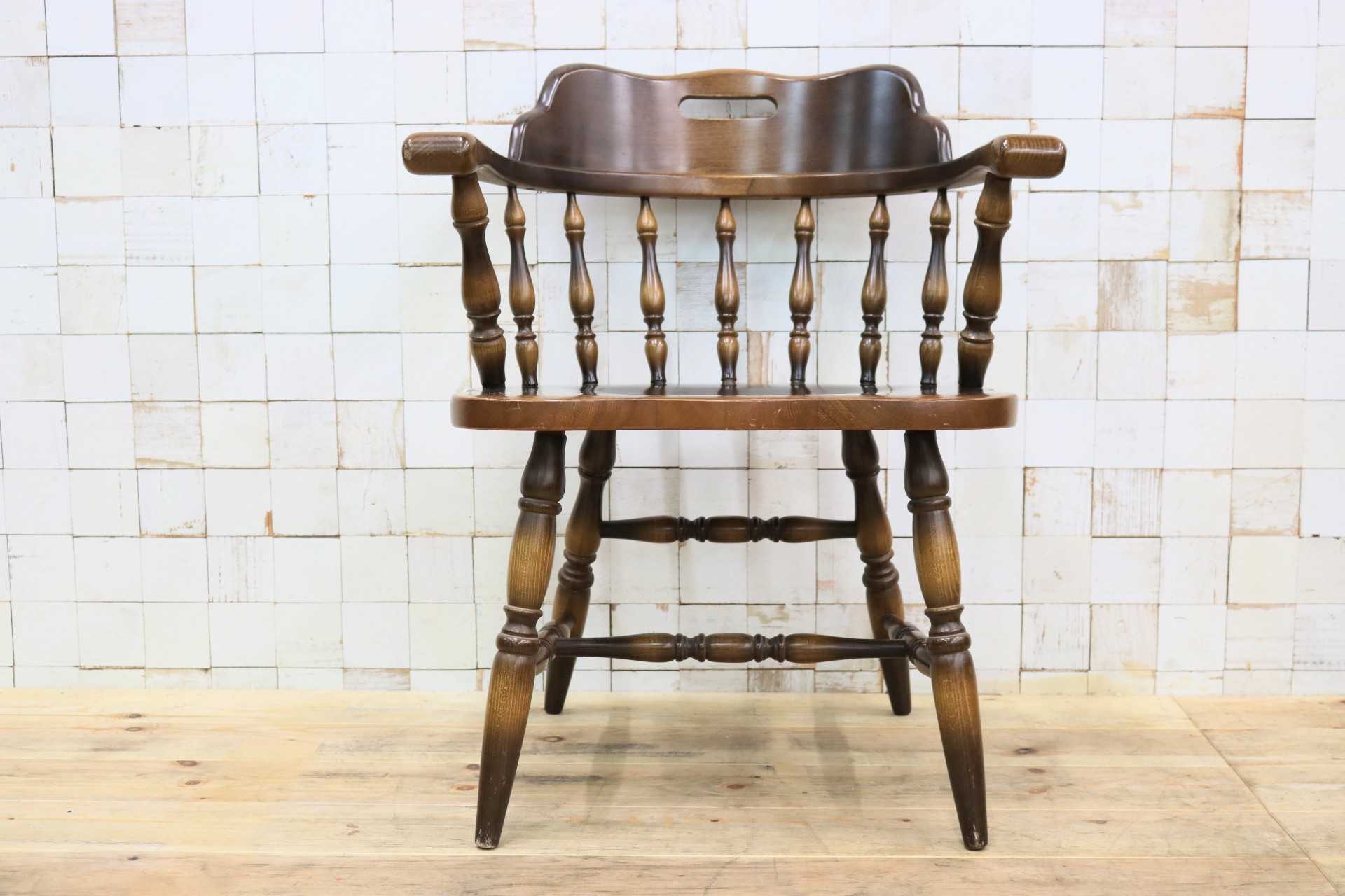 GMIH178A○飛騨産業 / HIDA キツツキ 穂高 アームチェア ダイニングチェア キャプテンチェア ブナ材 椅子 ヴィンテージ 無垢 国産家具