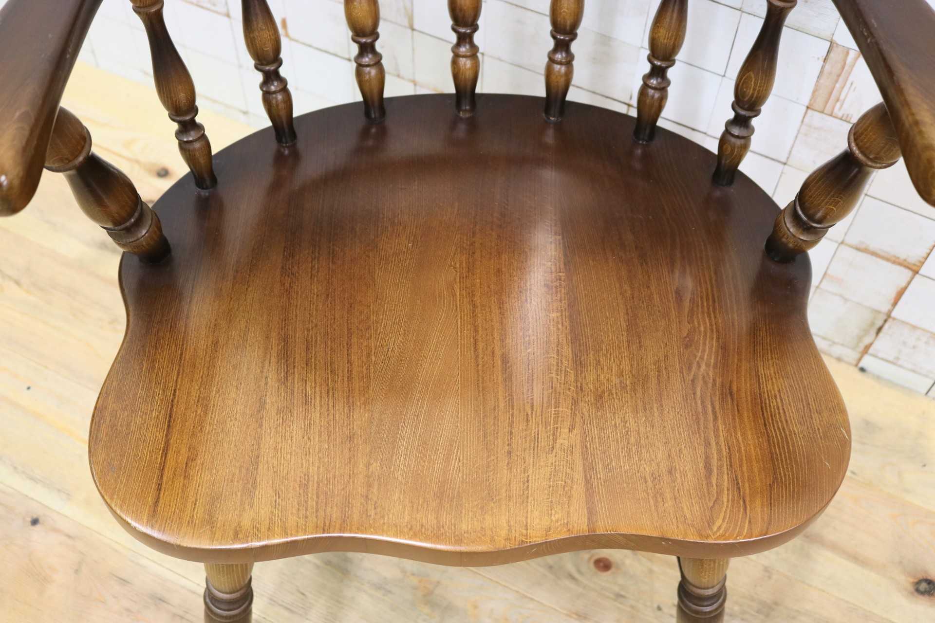 GMIH178A○飛騨産業 / HIDA キツツキ 穂高 アームチェア ダイニングチェア キャプテンチェア ブナ材 椅子 ヴィンテージ 無垢 国産家具