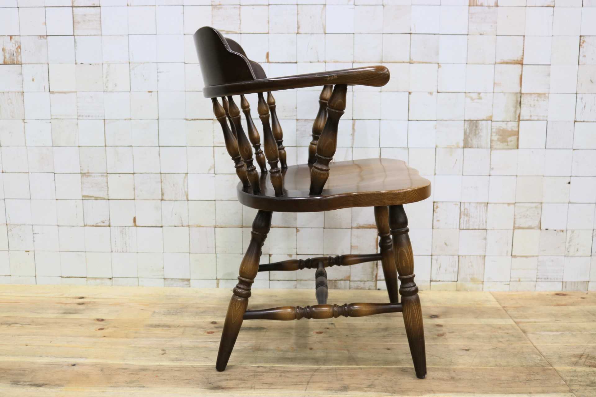 GMIH178A○飛騨産業 / HIDA キツツキ 穂高 アームチェア ダイニングチェア キャプテンチェア ブナ材 椅子 ヴィンテージ 無垢 国産家具