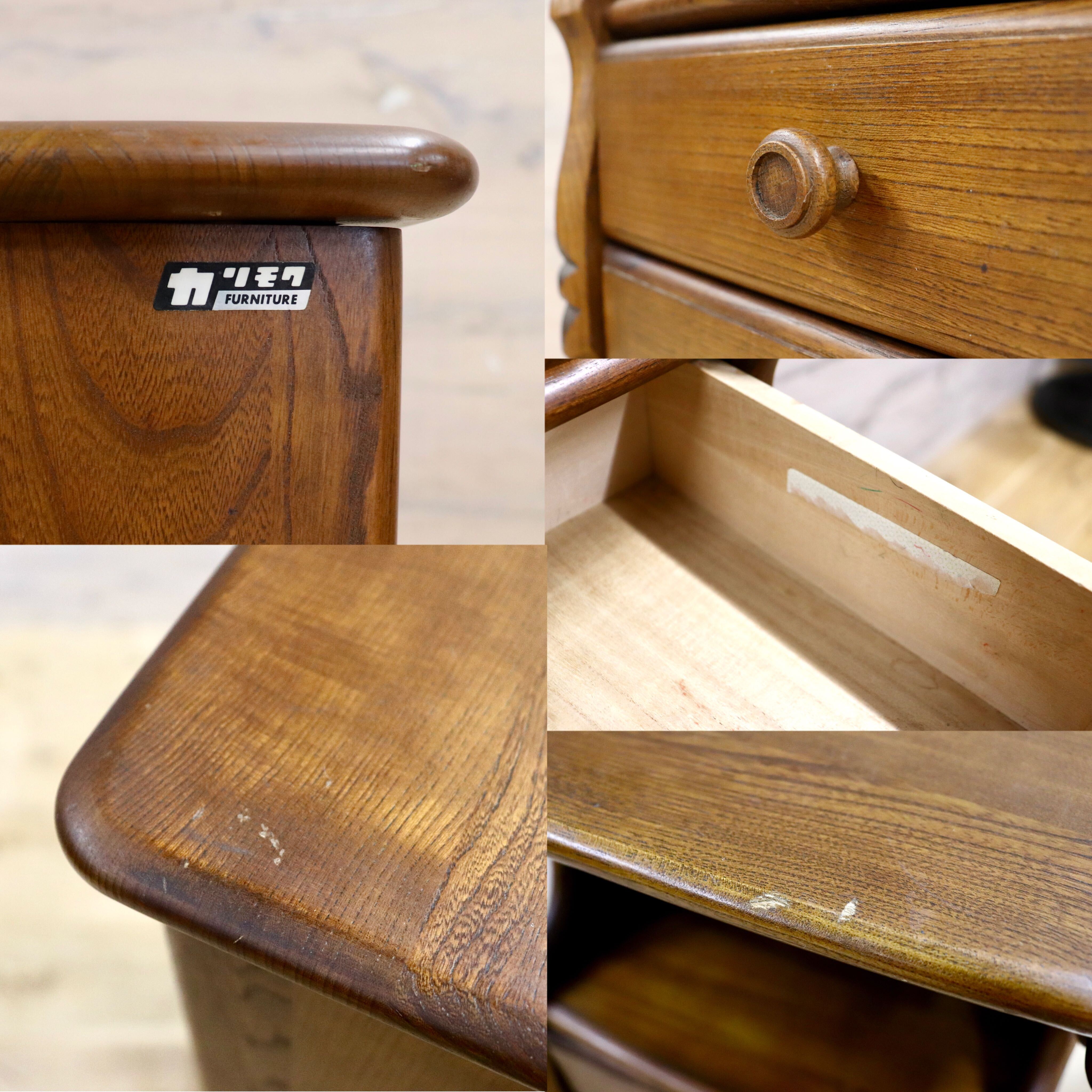 GMHK500○karimoku / カリモク オールドカリモク 電話台 花台 飾り台 本棚 引き出し ベッドサイド 収納家具 国産家具 ヴィンテージ