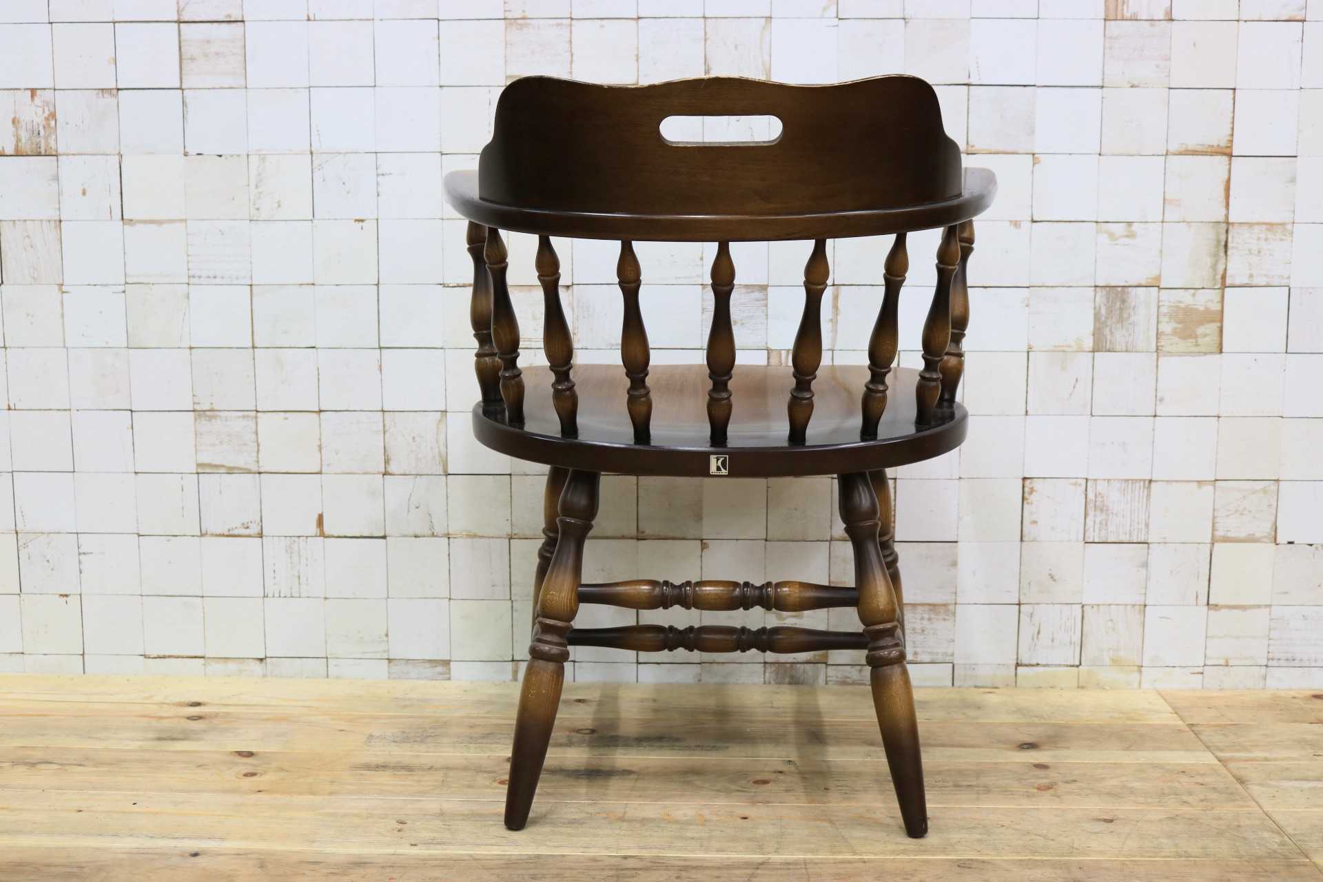 GMIH178A○飛騨産業 / HIDA キツツキ 穂高 アームチェア ダイニングチェア キャプテンチェア ブナ材 椅子 ヴィンテージ 無垢 国産家具