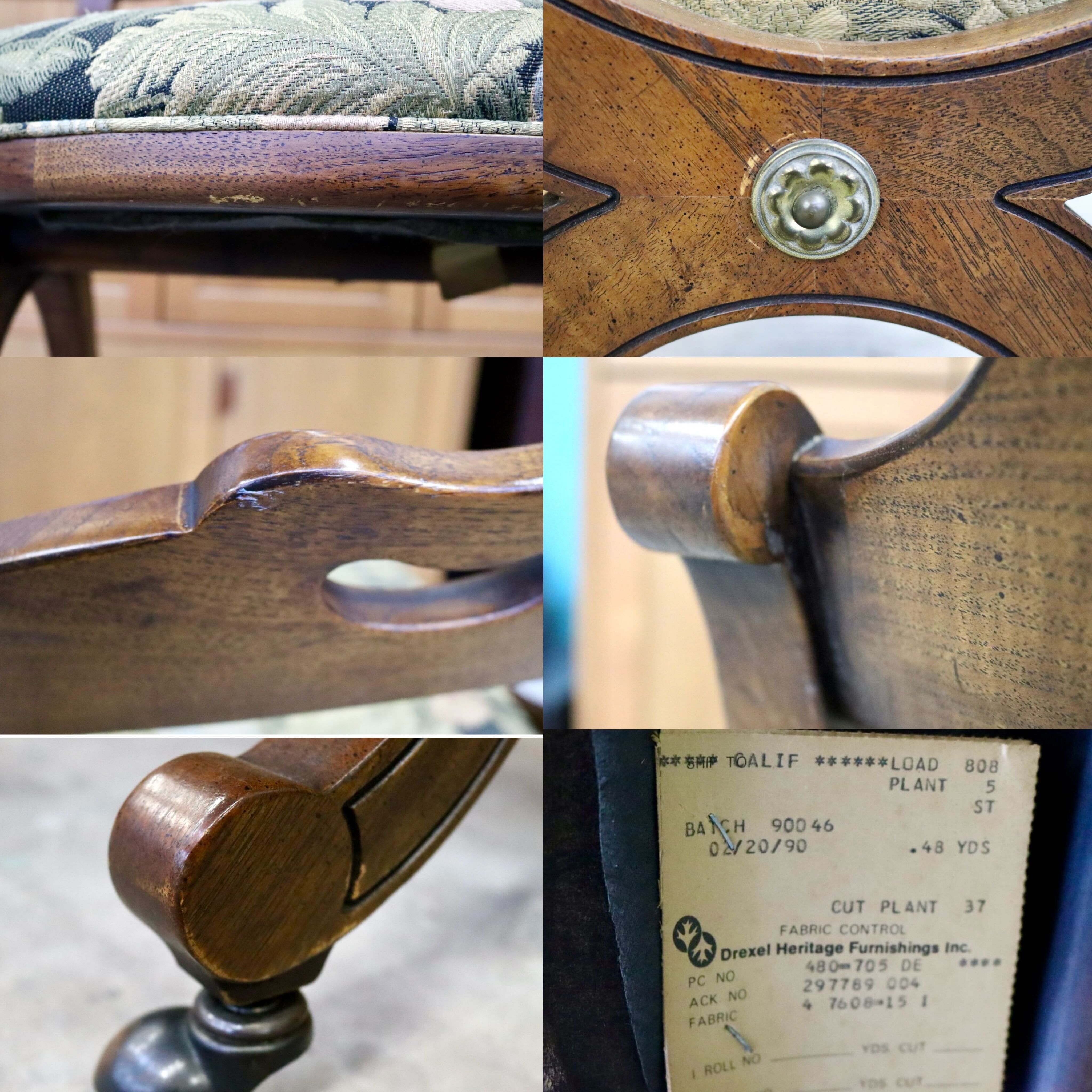 GMIK674D○DREXEL HERITAGE / ドレクセルヘリテイジ エスペラント ダイニングチェア 椅子 キャスター ヴィンテージ クラシック 定価約21万