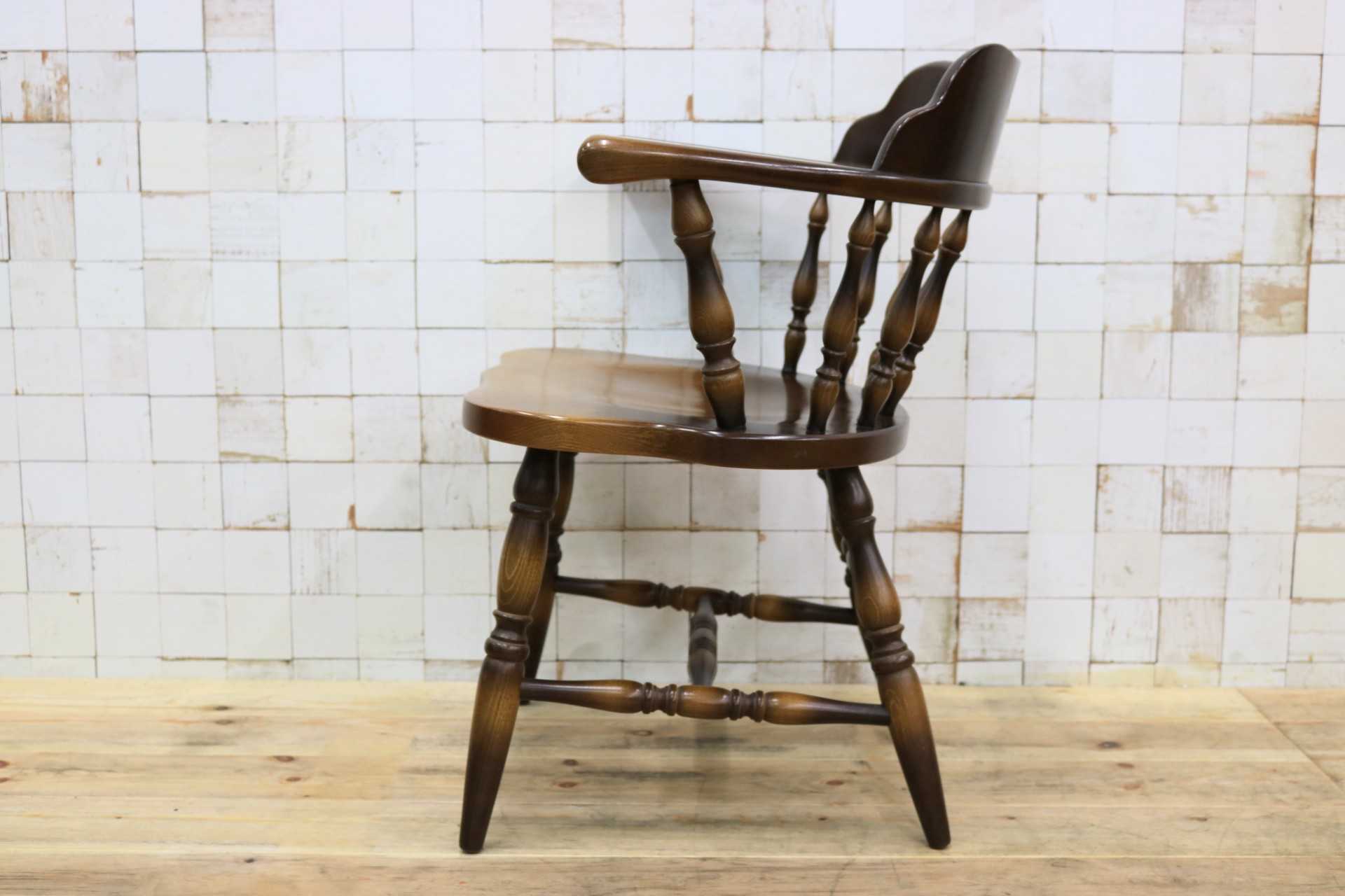 GMIH178A○飛騨産業 / HIDA キツツキ 穂高 アームチェア ダイニングチェア キャプテンチェア ブナ材 椅子 ヴィンテージ 無垢 国産家具