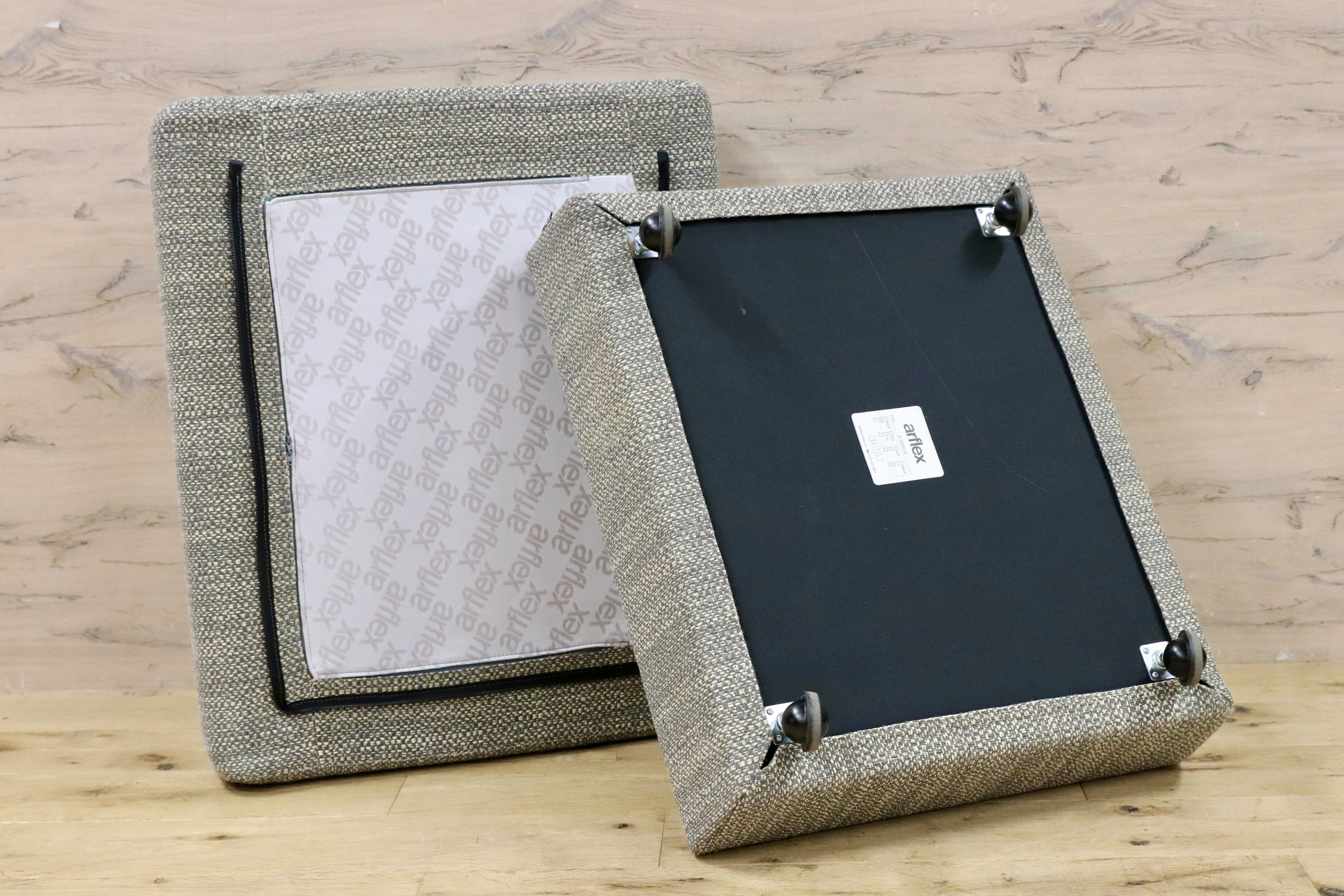 GMIH392B○arflex / アルフレックス A・SOFA 10 オットマン フットスツール ファブリック イタリアモダン 廃盤 定価約12万 展示品