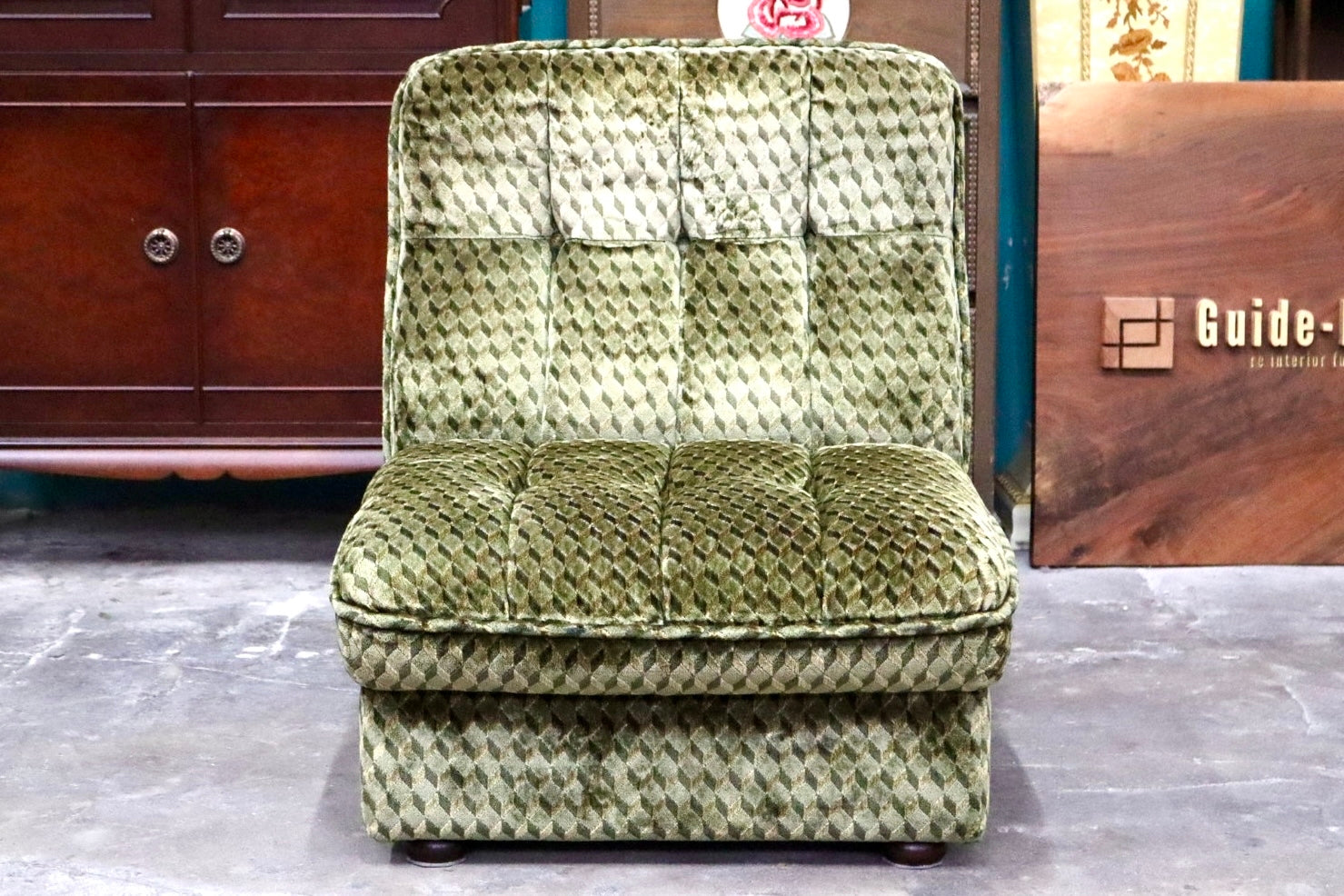 GMJK210C○karimoku / カリモク 1人掛けソファ シングルソファ 椅子 ラウンジチェア ファブリック オールドカリモク ヴィンテージ 国産家具