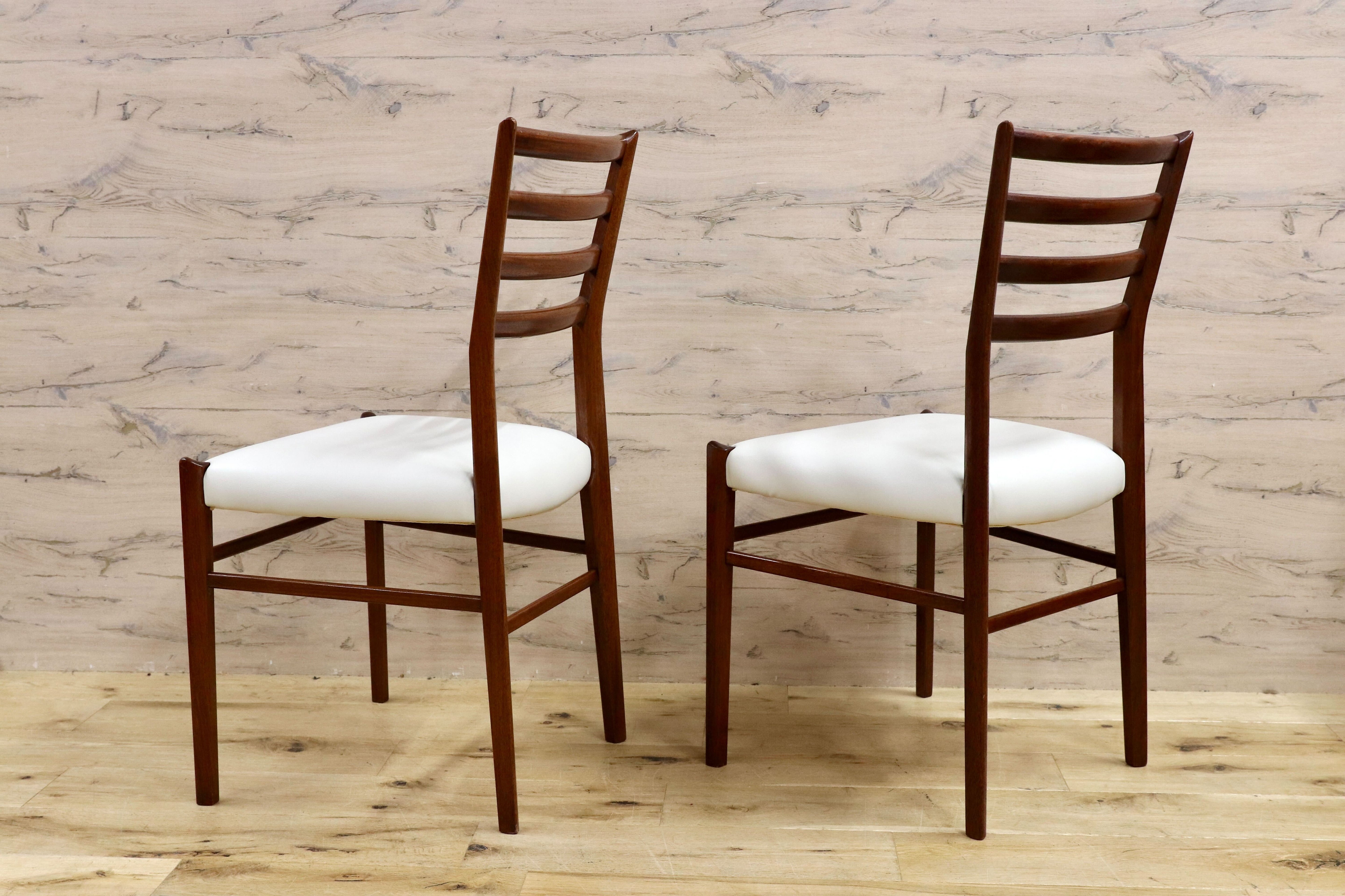 GMHN88A○karimoku / カリモク vivente ビベンテ ダイニングチェア 椅子 2脚セット 花梨無垢材 合皮 稀少 ヴィンテージ 定価約36万