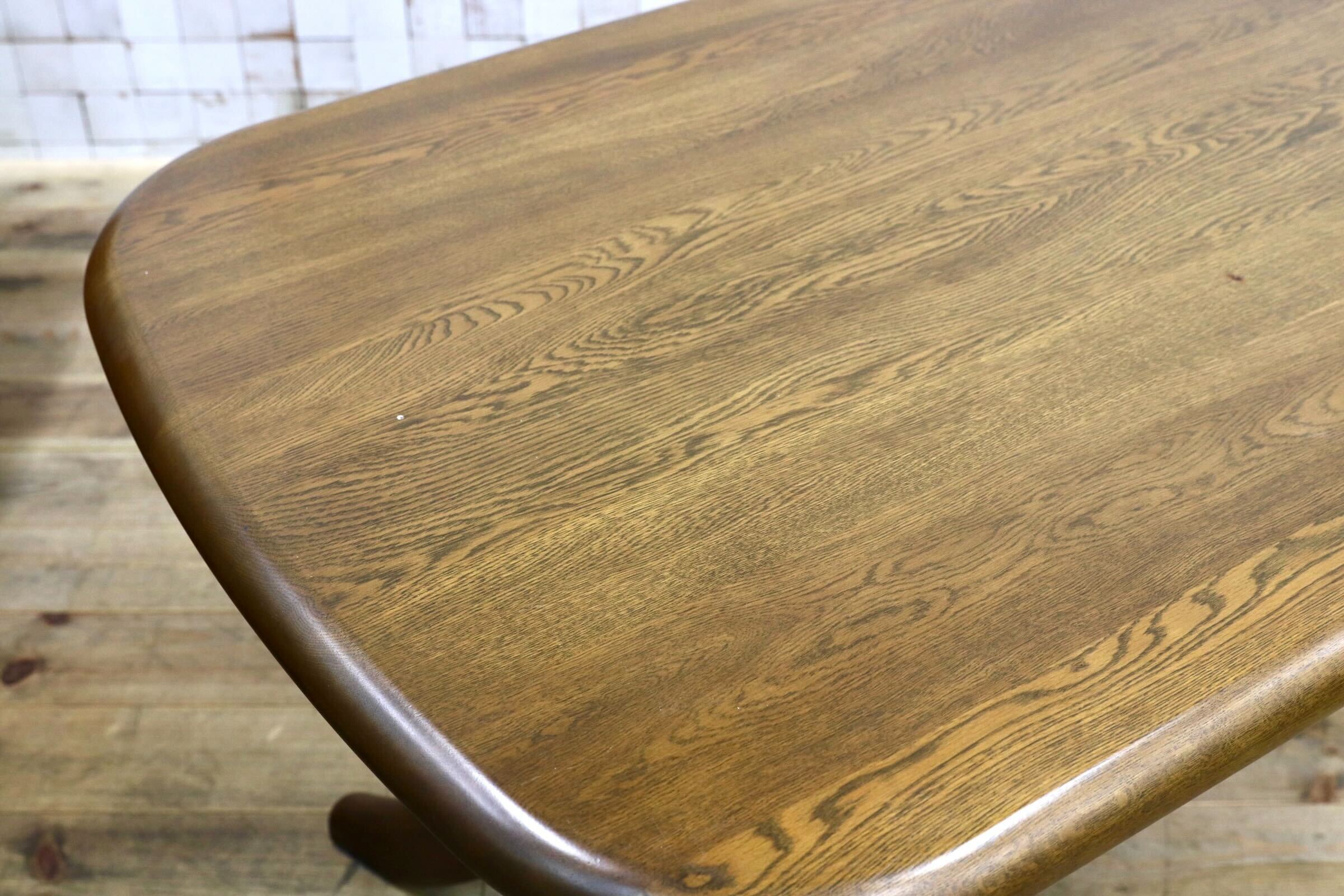 GMJK114○HAMAMOTO / 浜本工芸 楢材 ダイニングテーブル 食卓テーブル 国産家具 和モダン 昭和レトロ ヴィンテージ